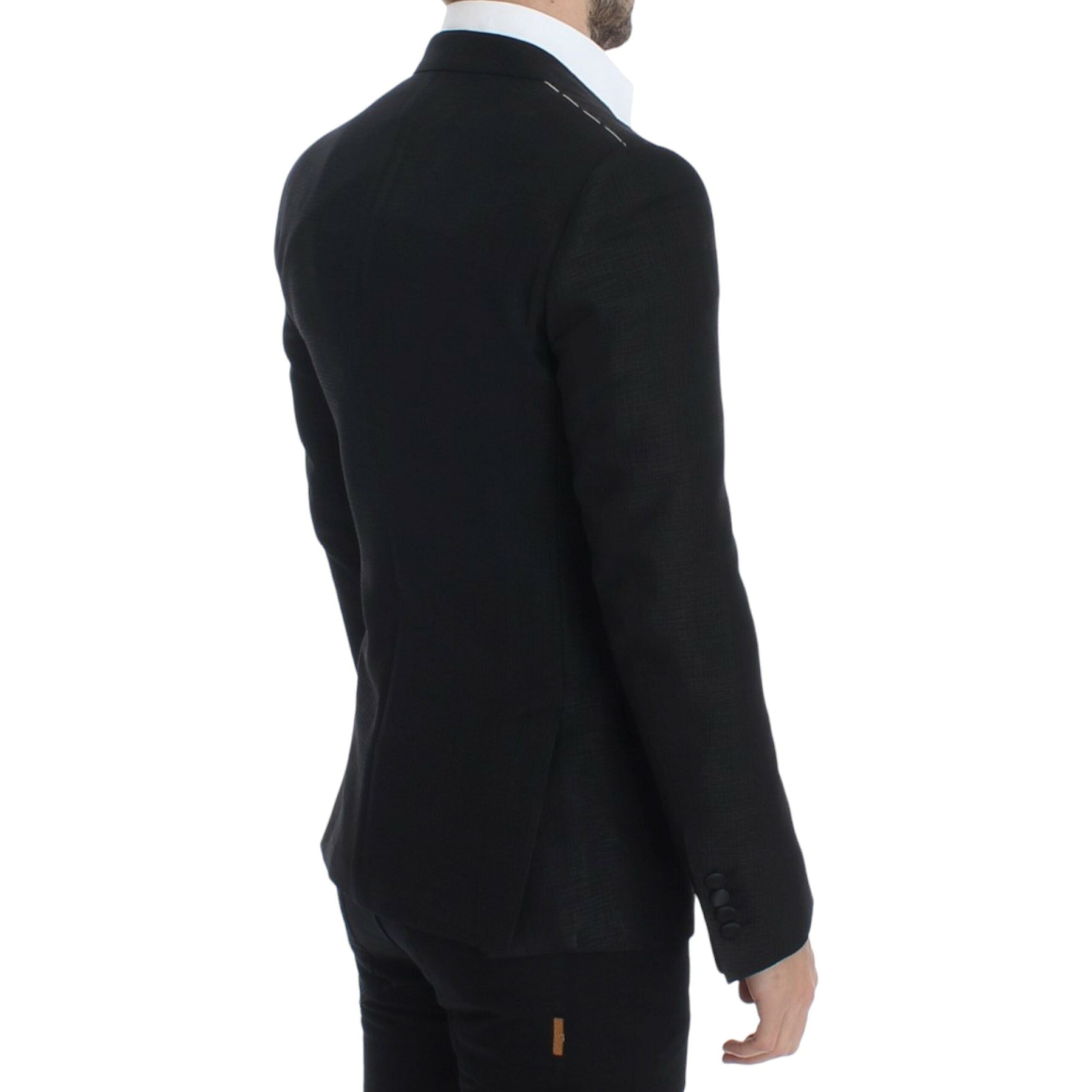 Dolce & Gabbana Black Wool Elegant Martini Blazer Jacket