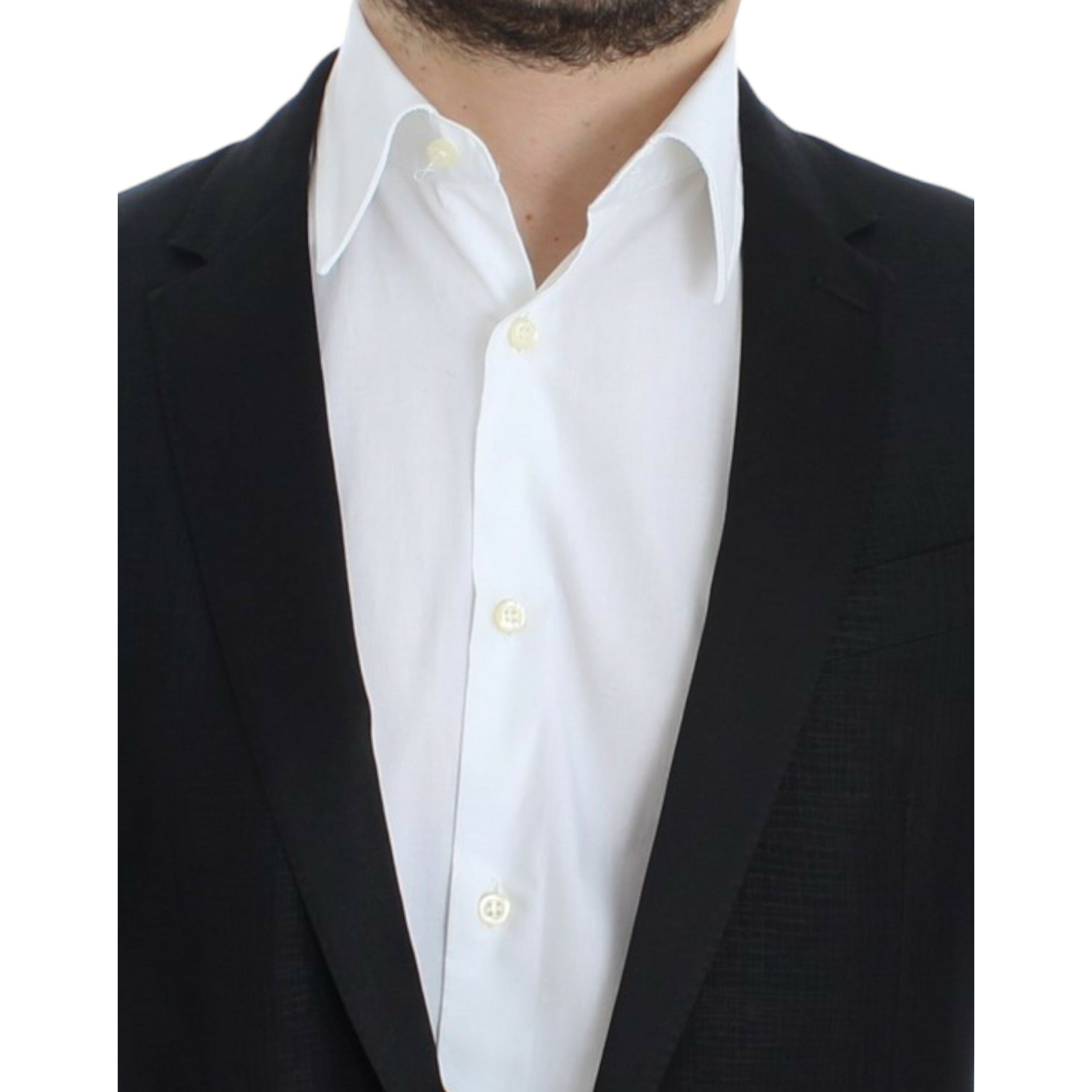 Dolce & Gabbana Black Wool Elegant Martini Blazer Jacket