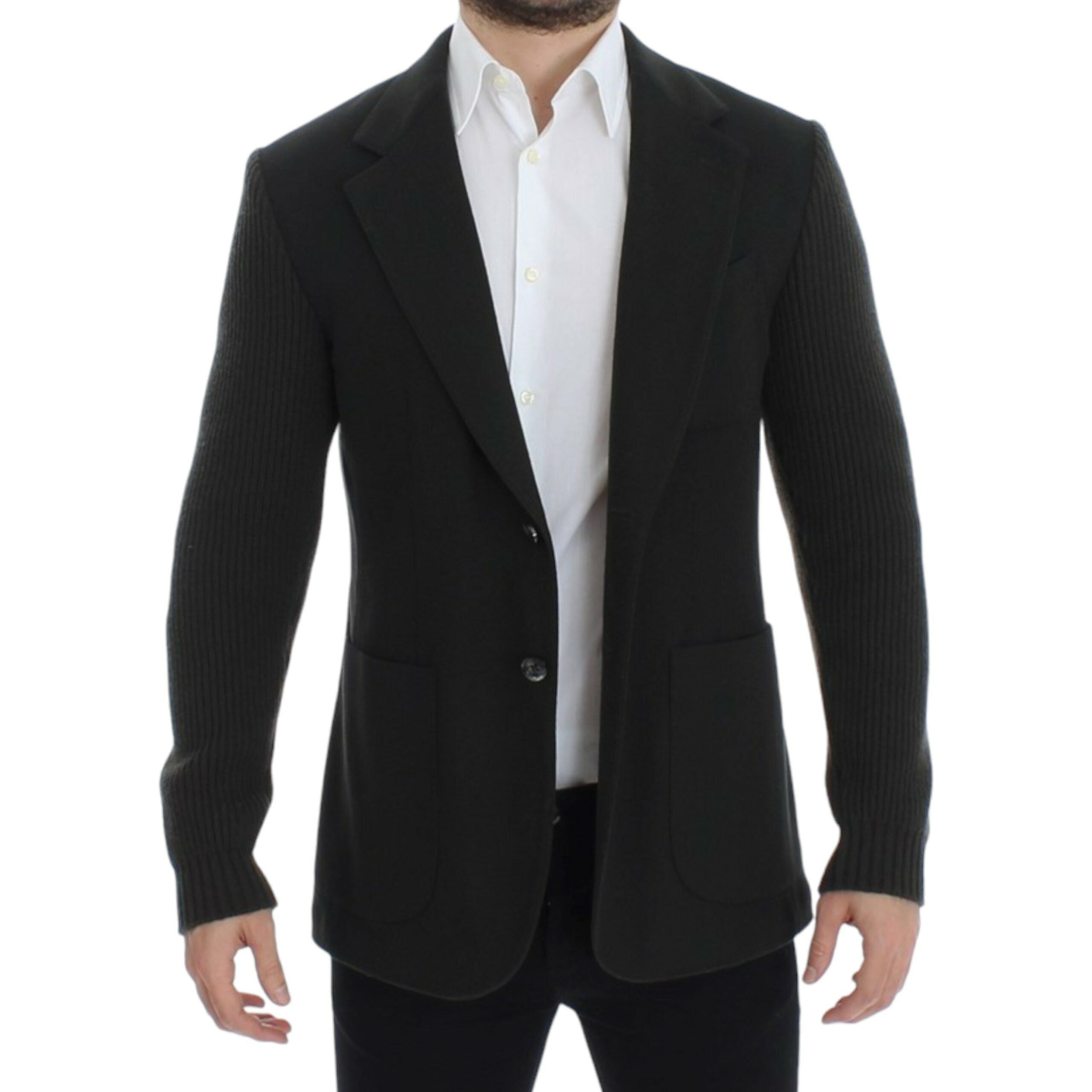 Dolce & Gabbana Green Cashmere Blazer Jacket