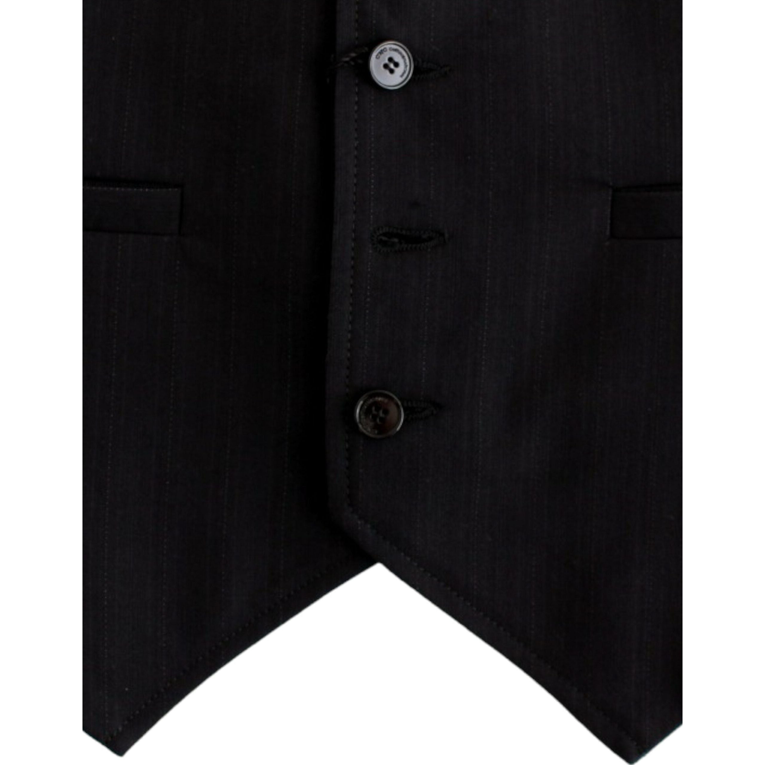 Costume National Black Cotton Blend Casual Vest