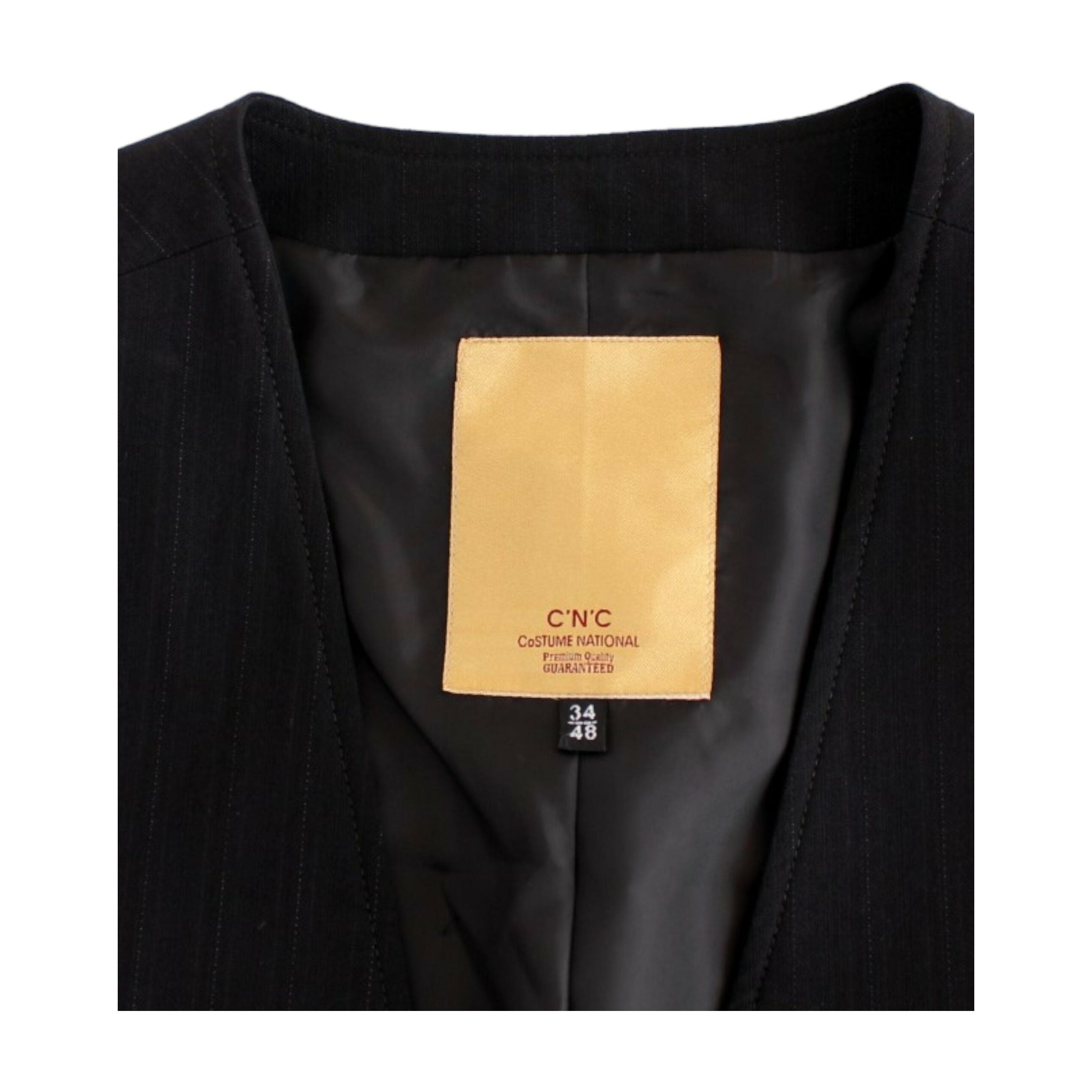 Costume National Black Cotton Blend Casual Vest