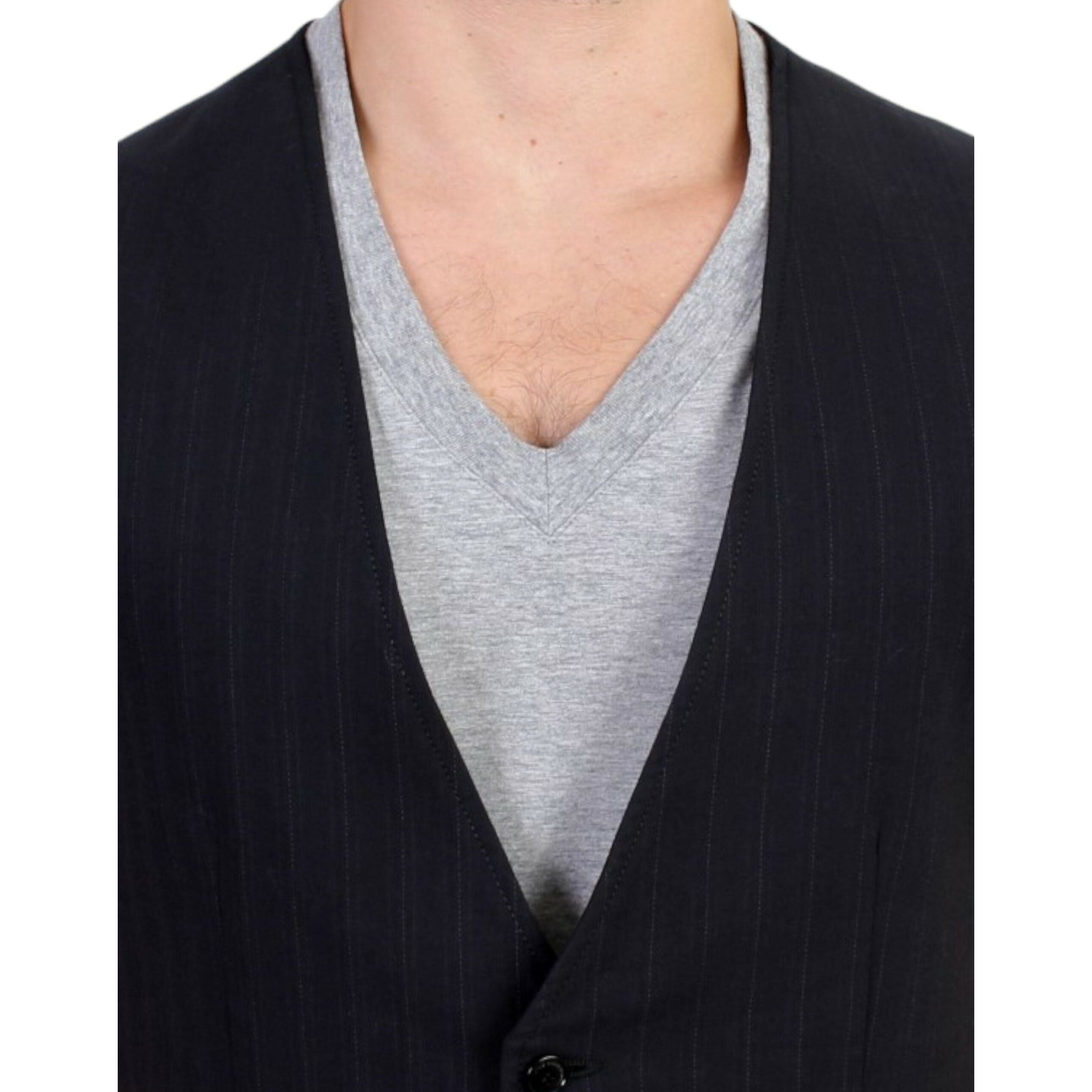 Costume National Black Cotton Blend Casual Vest