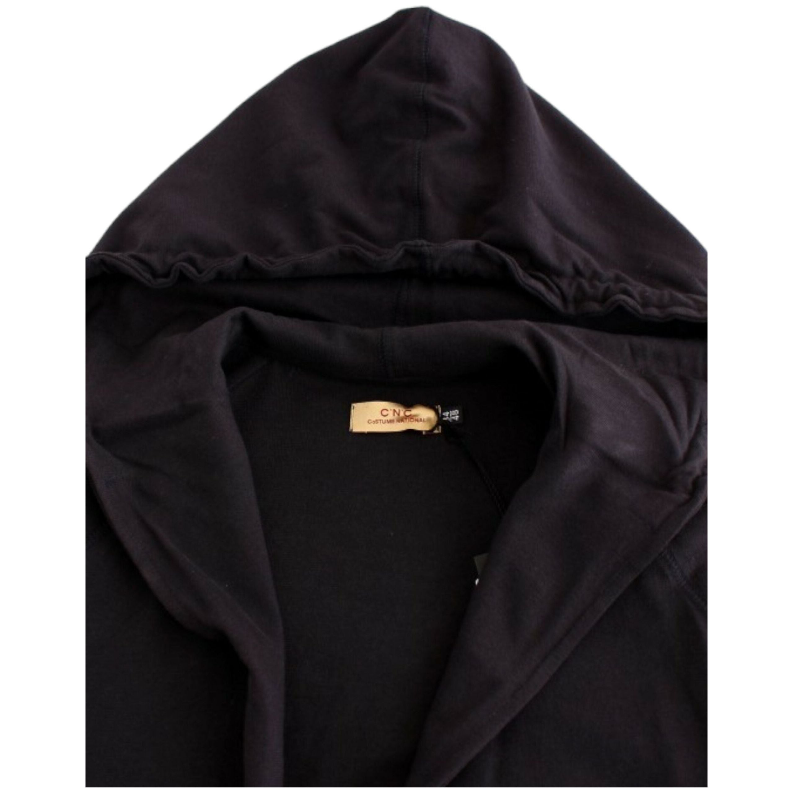 Costume National Elegant Blue Cotton Hooded Sweater