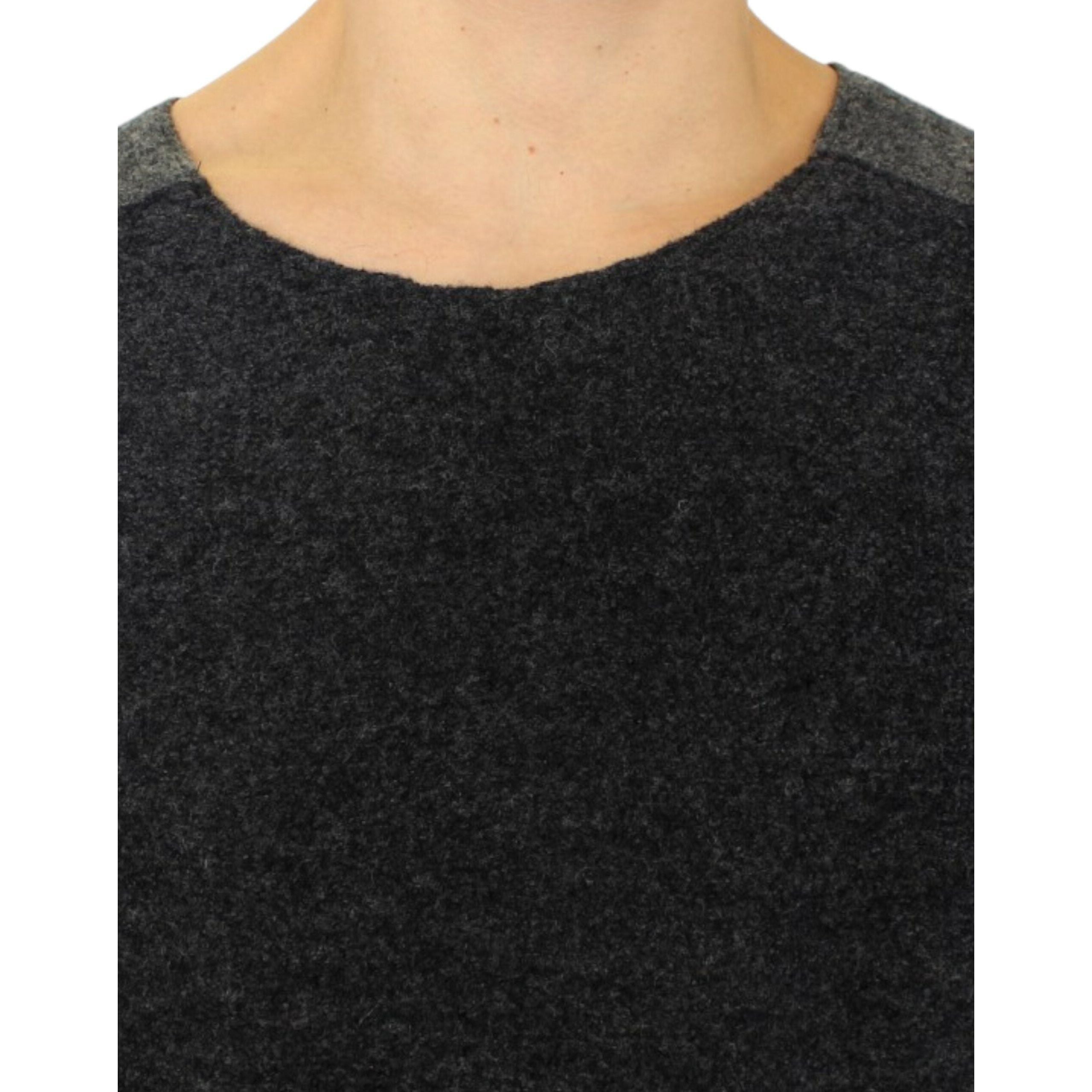 Costume National Chic Gray Wool Crewneck Sweater Elegance