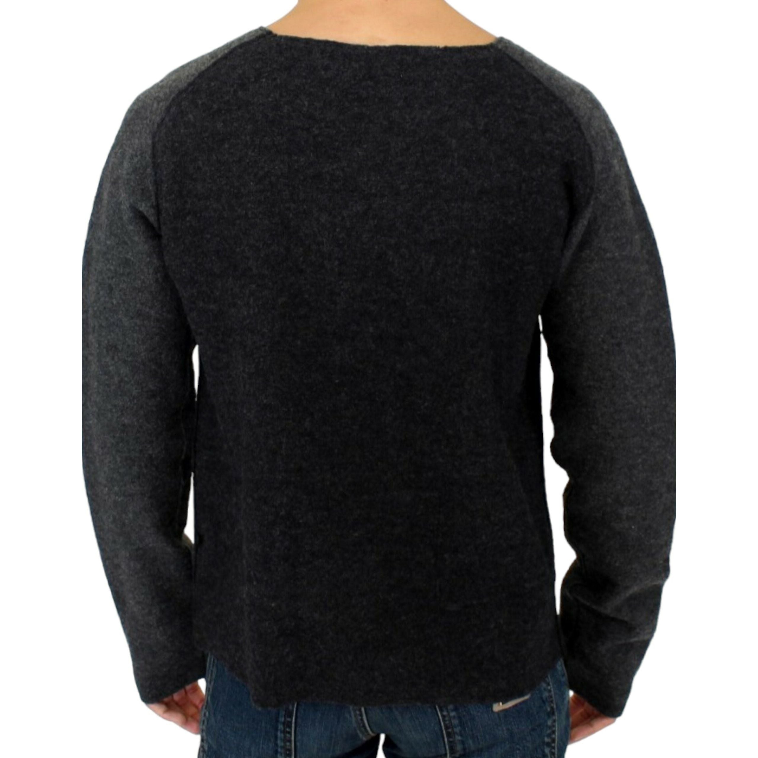 Costume National Chic Gray Wool Crewneck Sweater Elegance