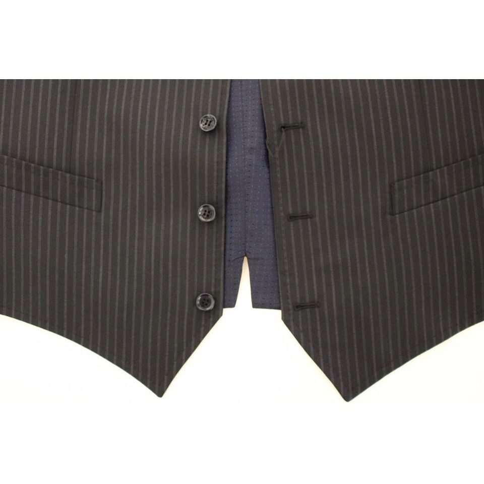 Dolce & Gabbana Gray Wool Dress Vest for Sophistication