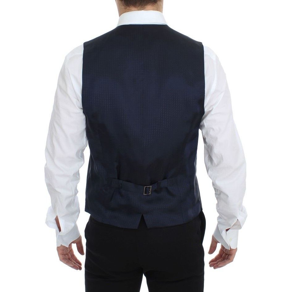 Dolce & Gabbana Gray Wool Dress Vest for Sophistication