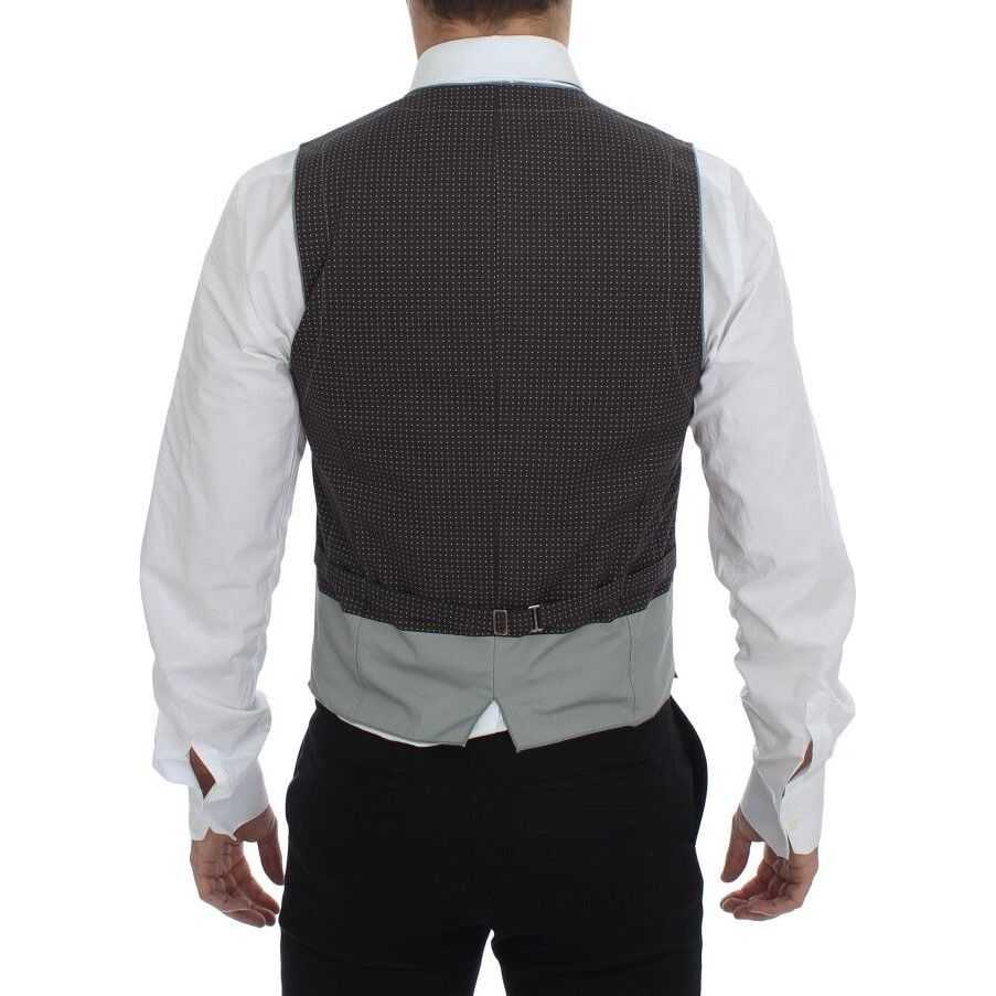 Dolce & Gabbana Gray Cotton Dress Vest for Luxury Style