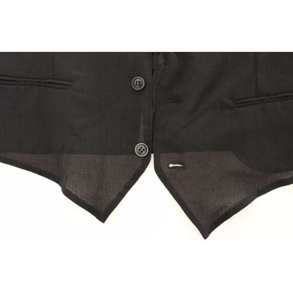 Dolce & Gabbana Black Wool Dress Vest for Timeless Style