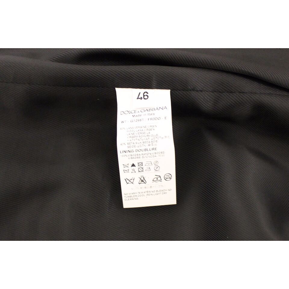 Dolce & Gabbana Black Wool Silk Dress Vest