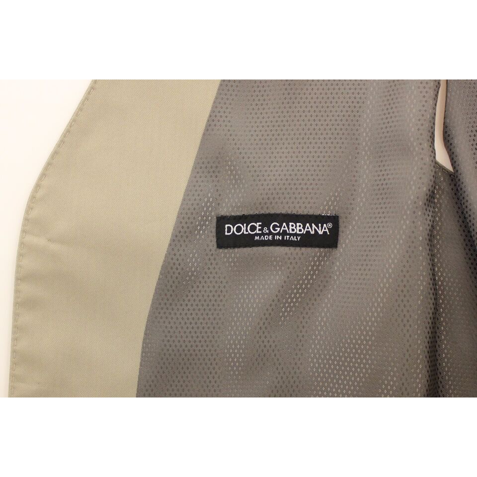 Dolce & Gabbana Beige Cotton Dress Vest for Luxe Style