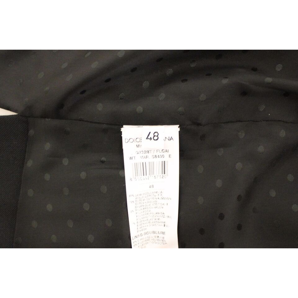 Dolce & Gabbana Black Wool Silk Dress Vest