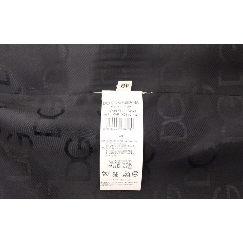 Dolce & Gabbana Blue Cotton Stretch Dress Vest