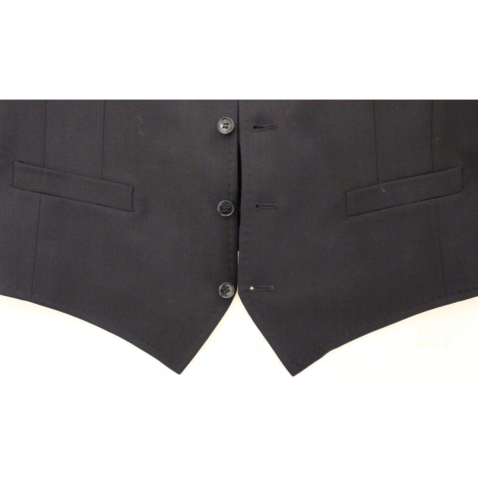 Dolce & Gabbana Blue Cotton Stretch Dress Vest