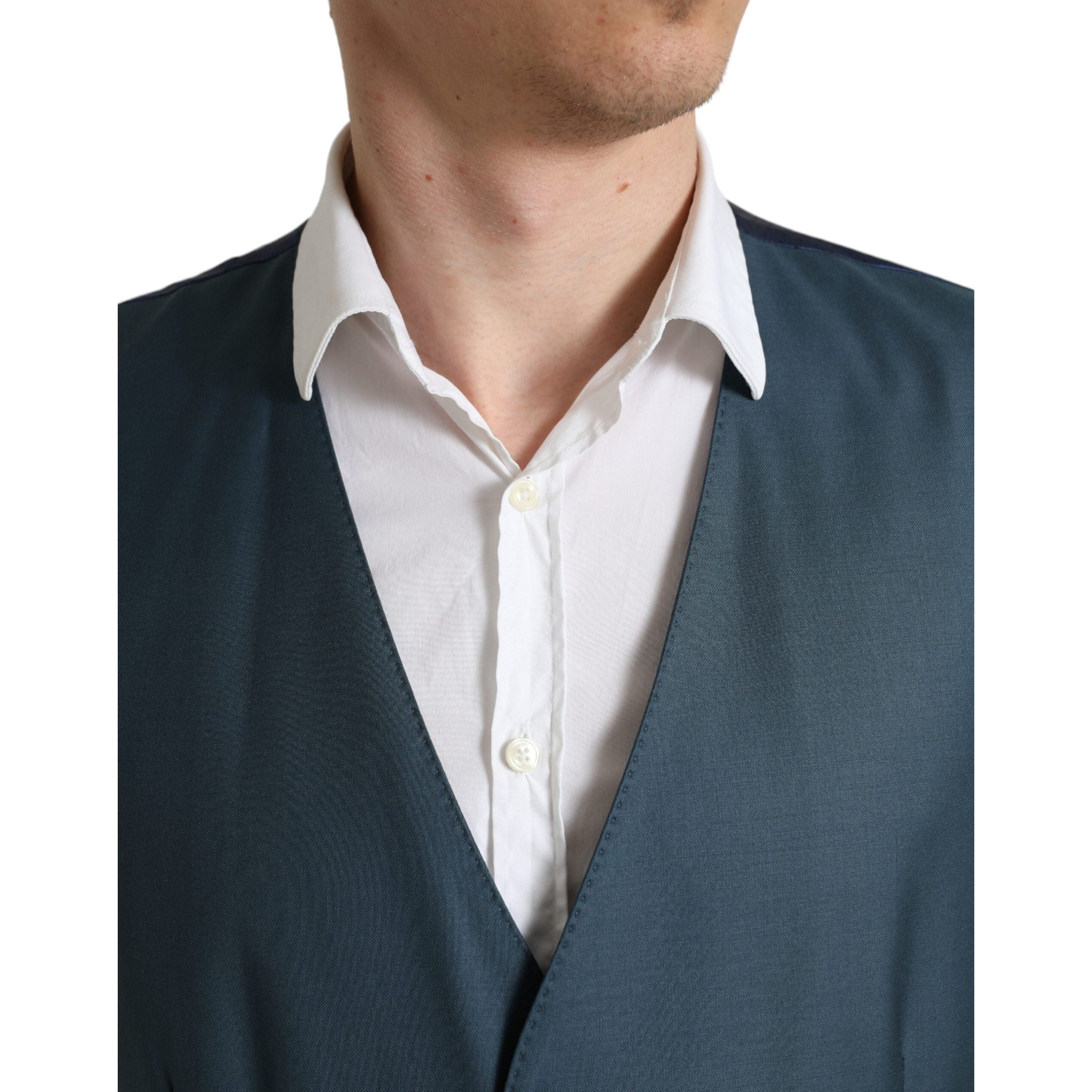 Dolce & Gabbana Green Wool Two-Piece Suit