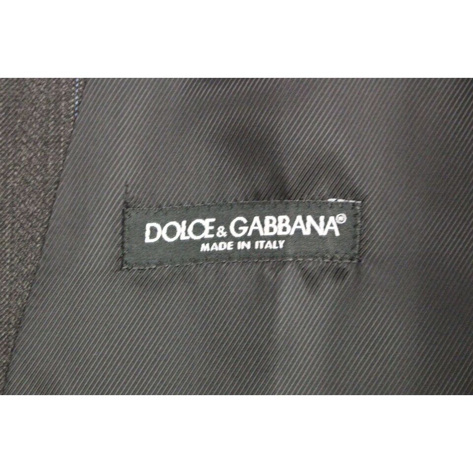 Dolce & Gabbana Gray Wool Dress Vest for Sophisticated Style