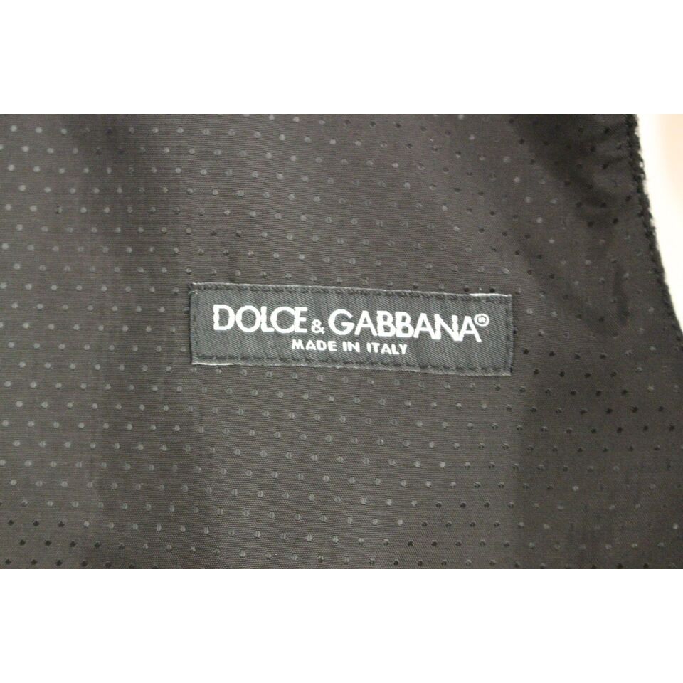 Dolce & Gabbana Gray Cotton Silk Dress Vest