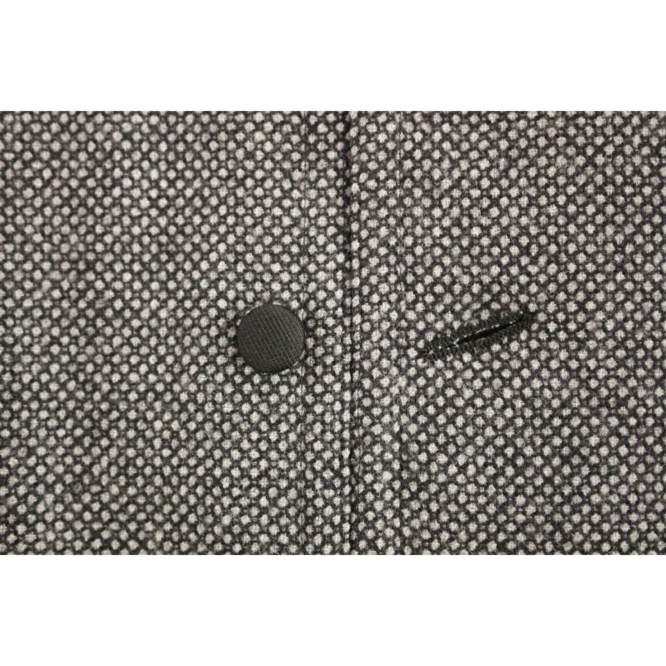 Dolce & Gabbana Gray Cotton Silk Dress Vest