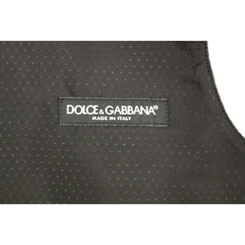 Dolce & Gabbana Gray Wool Blend Dress Vest