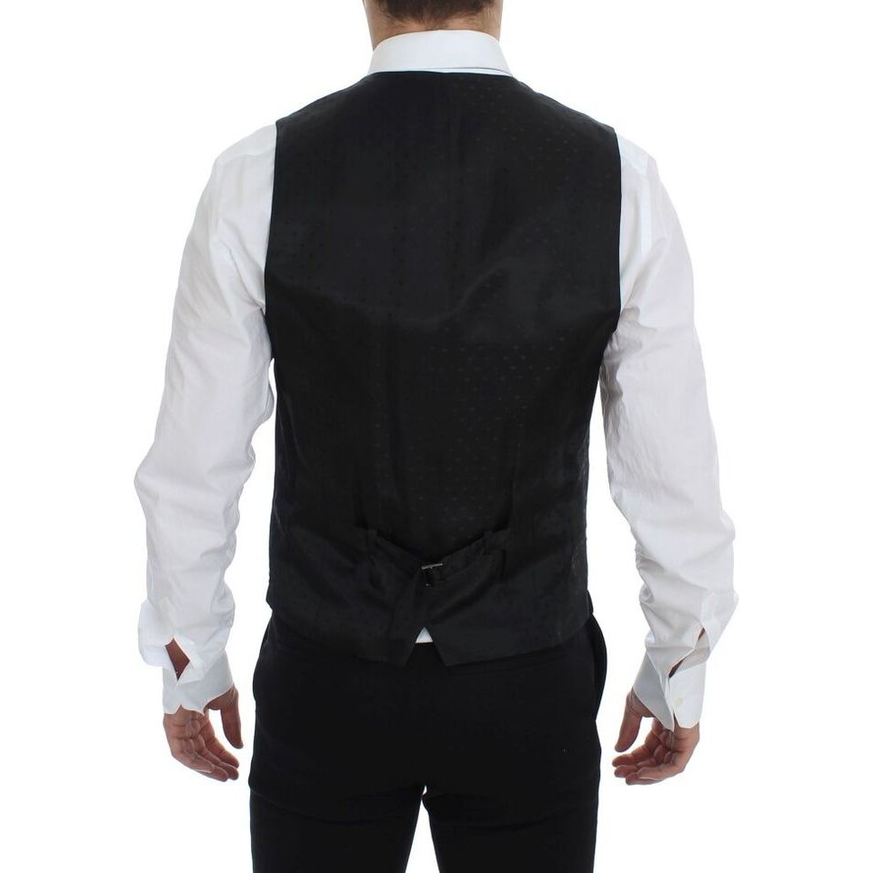Dolce & Gabbana Black Wool Formal Dress Vest