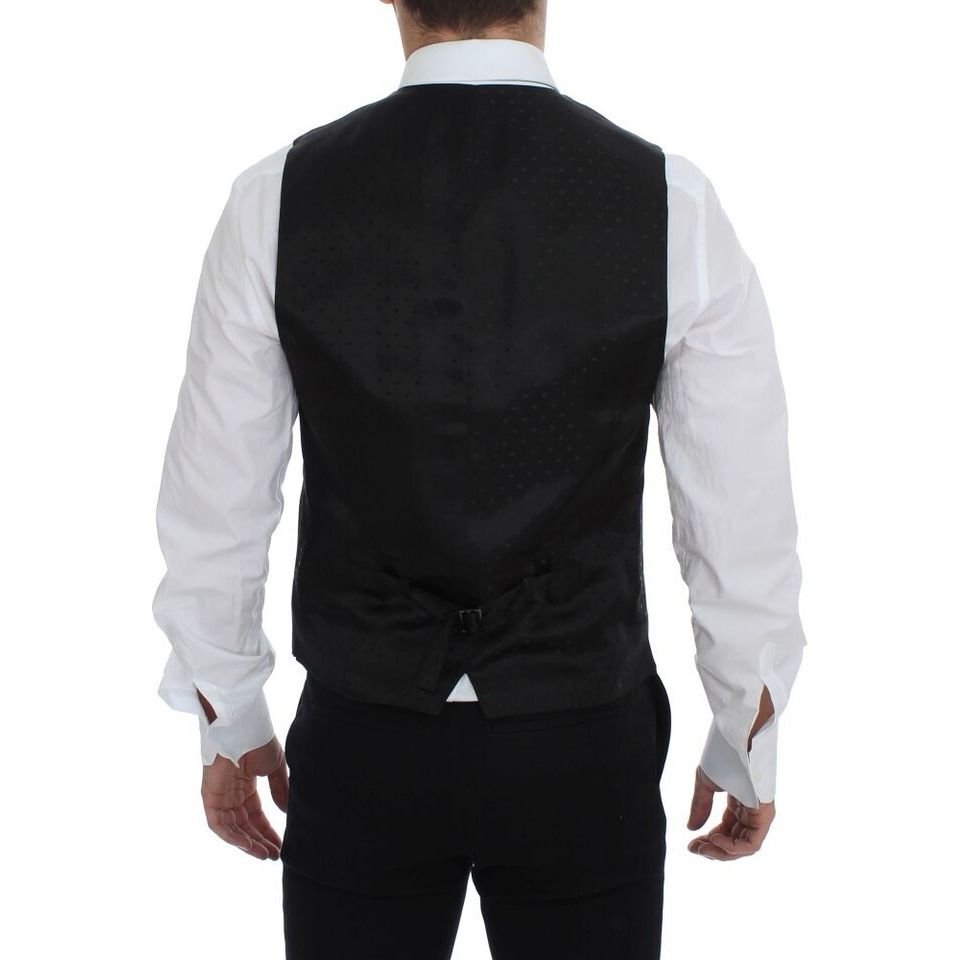 Dolce & Gabbana Gray Wool Formal Dress Vest