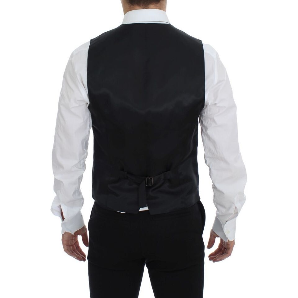 Dolce & Gabbana Black Wool Dress Vest