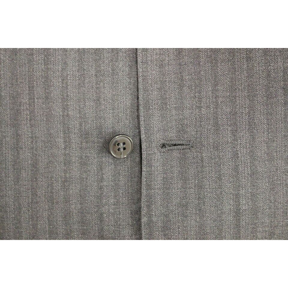 Dolce & Gabbana Gray Wool Dress Vest Striped Design