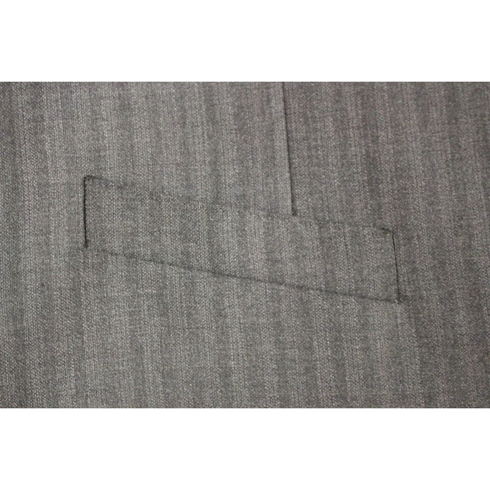 Dolce & Gabbana Gray Wool Dress Vest Striped Design