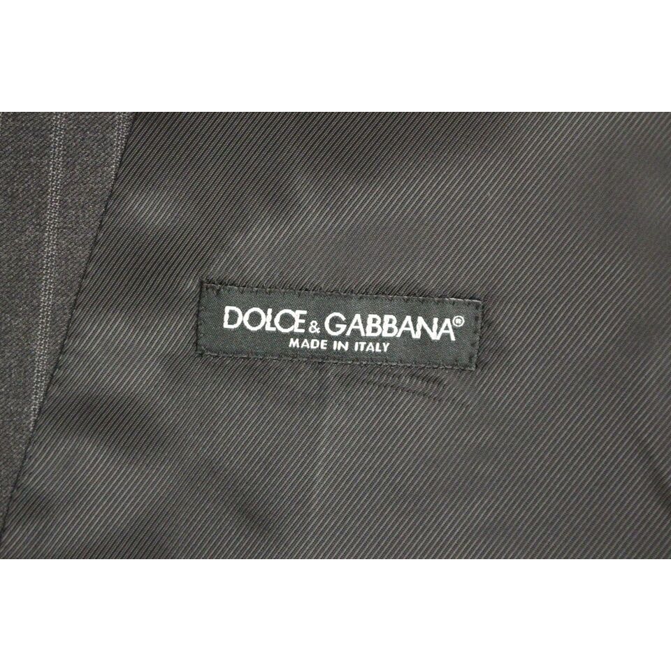 Dolce & Gabbana Gray Wool Dress Vest