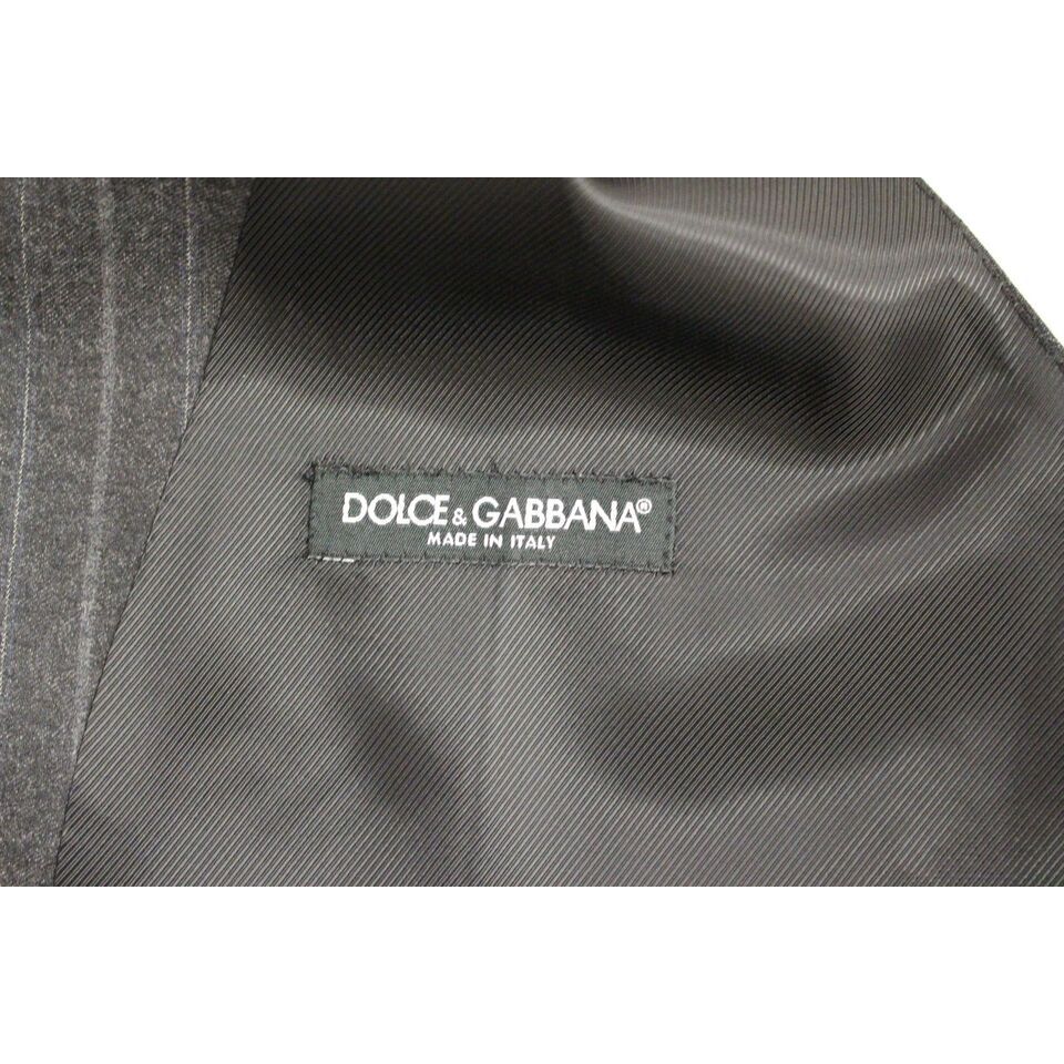 Dolce & Gabbana Gray Wool Dress Vest for Sophisticated Style