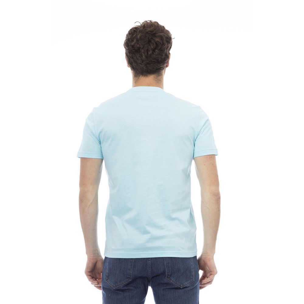 Baldinini Light Blue Cotton T-Shirt for Sophisticated Style