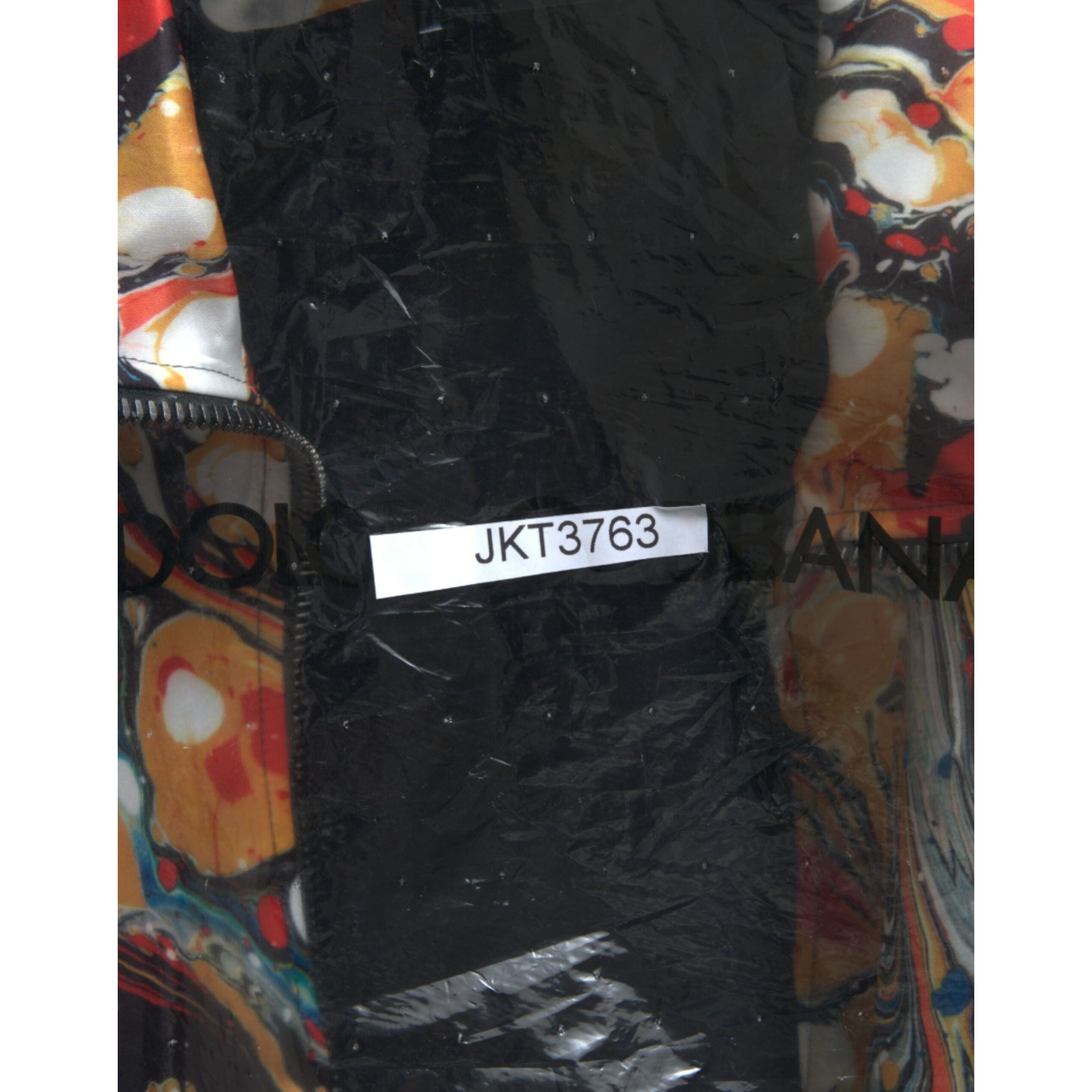 Dolce & Gabbana Multicolor Silk Bomber Jacket Elegance