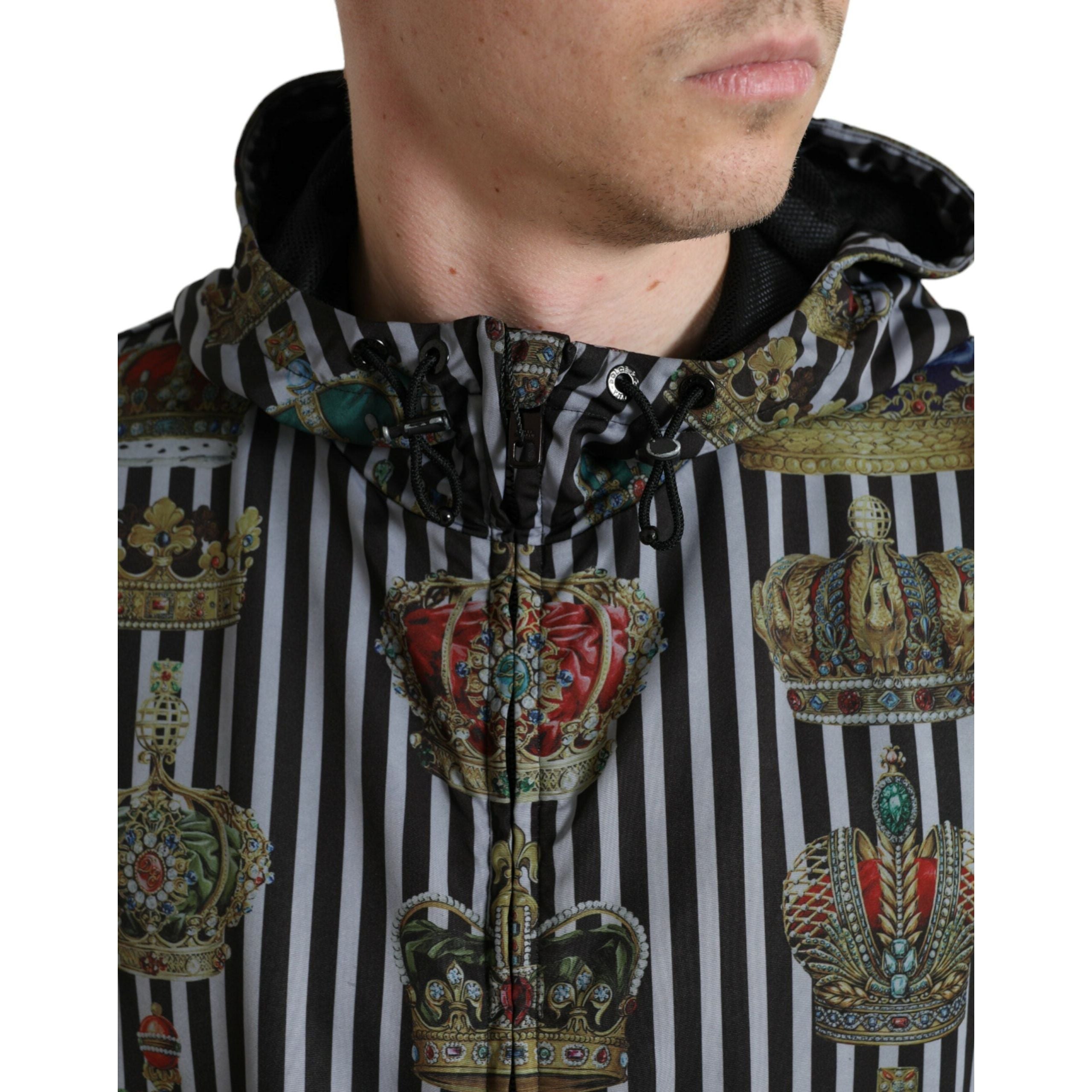 Dolce & Gabbana Black Tech Fabric Hooded Jacket
