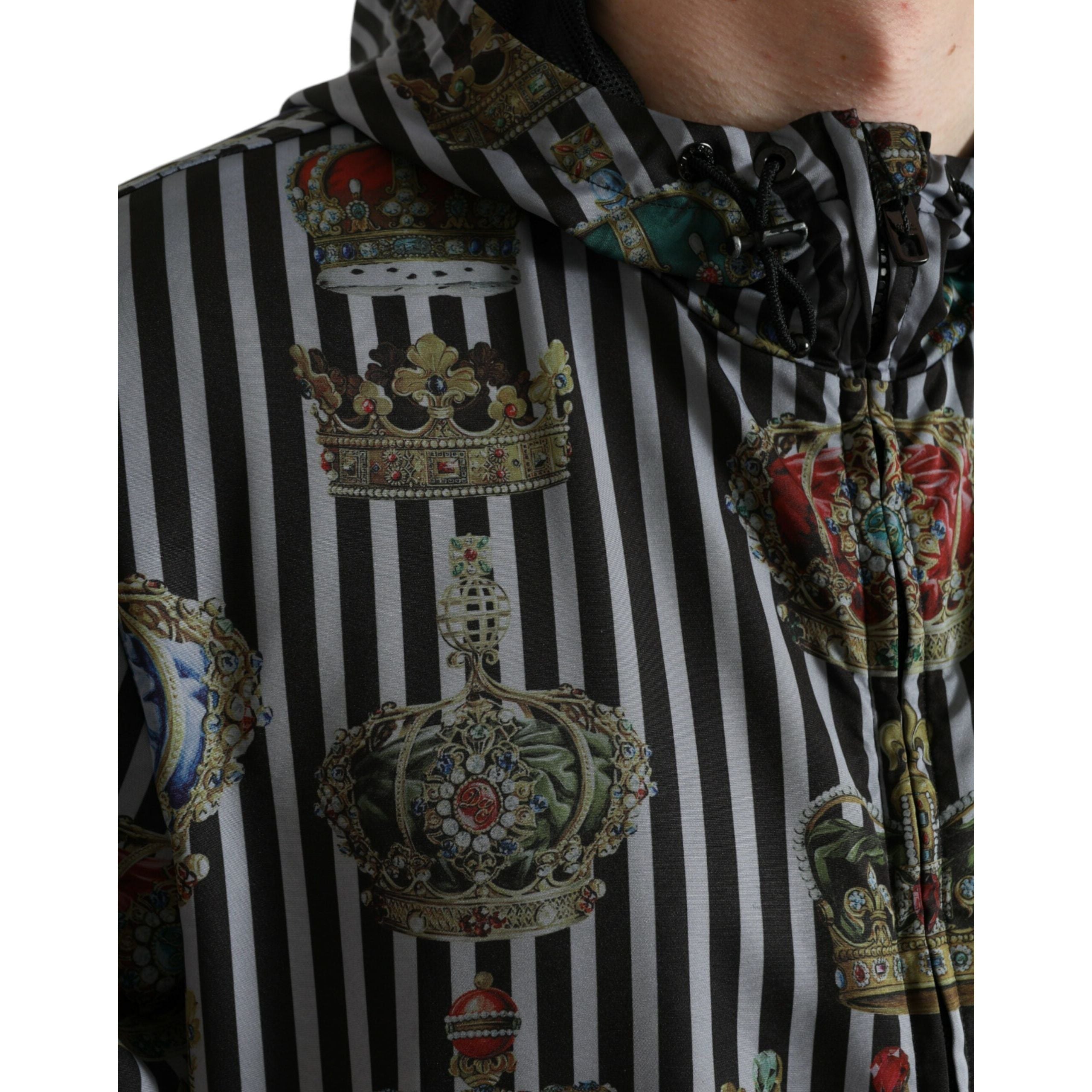 Dolce & Gabbana Black Tech Fabric Hooded Jacket