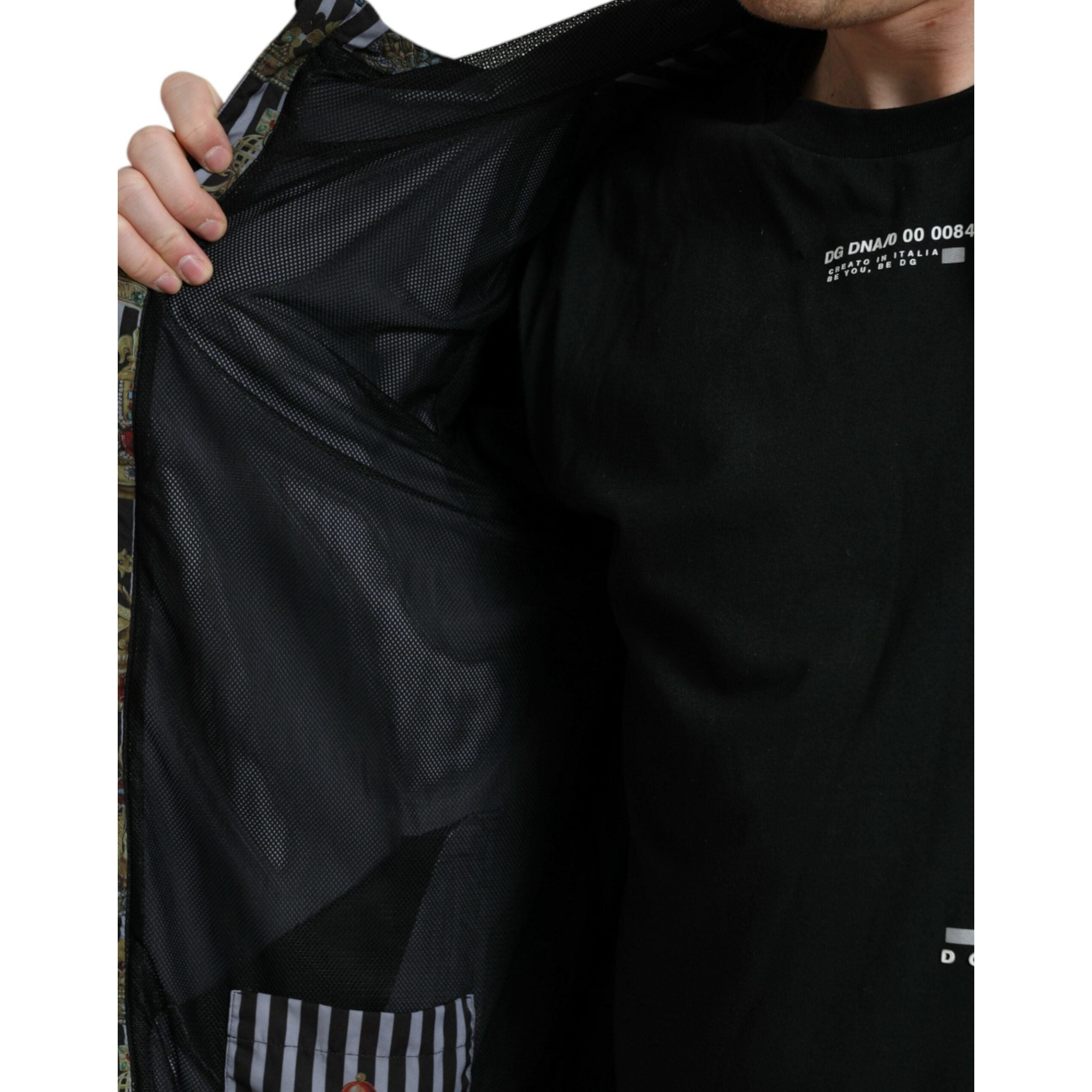 Dolce & Gabbana Black Tech Fabric Hooded Jacket
