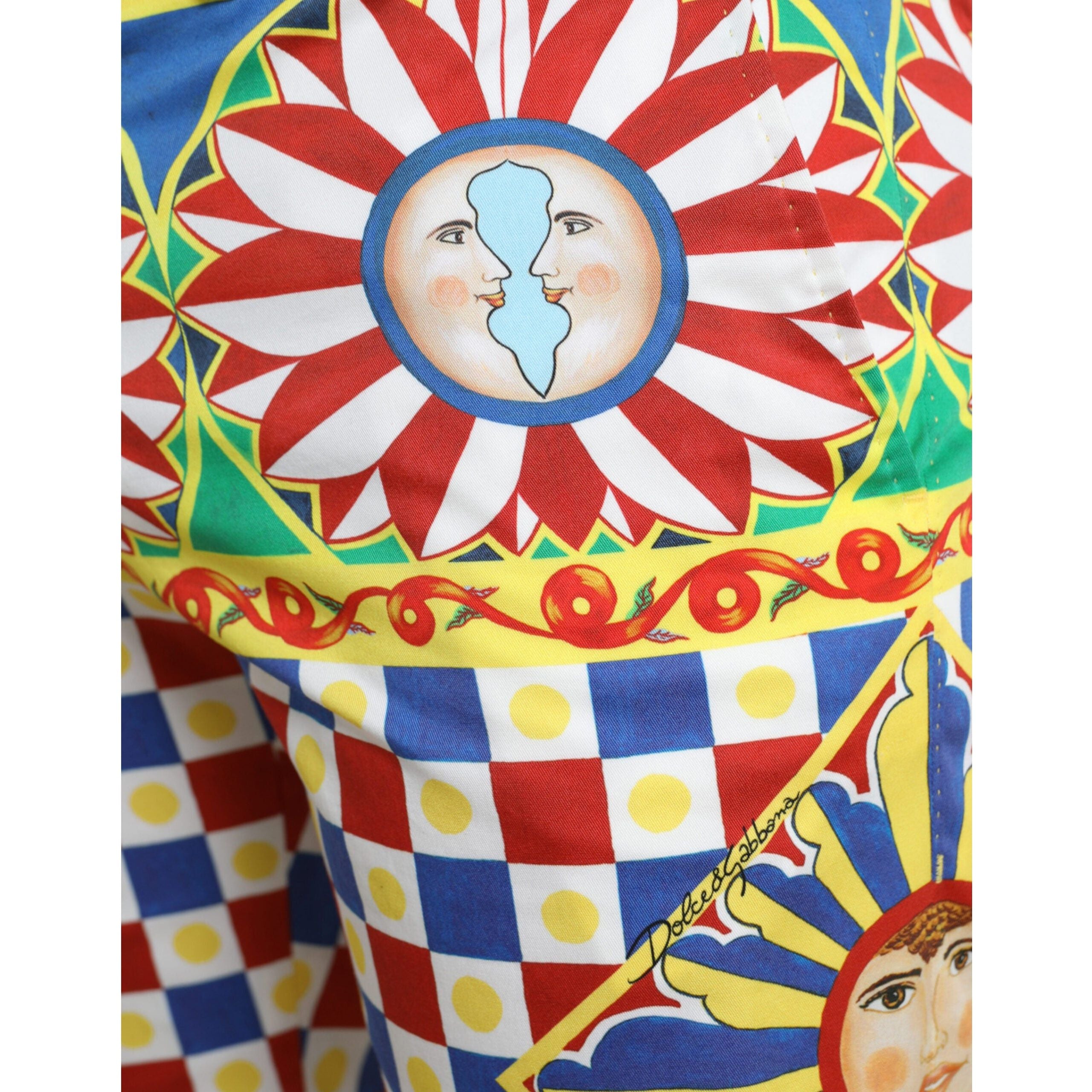 Dolce & Gabbana Multicolor Cotton Bermuda Shorts