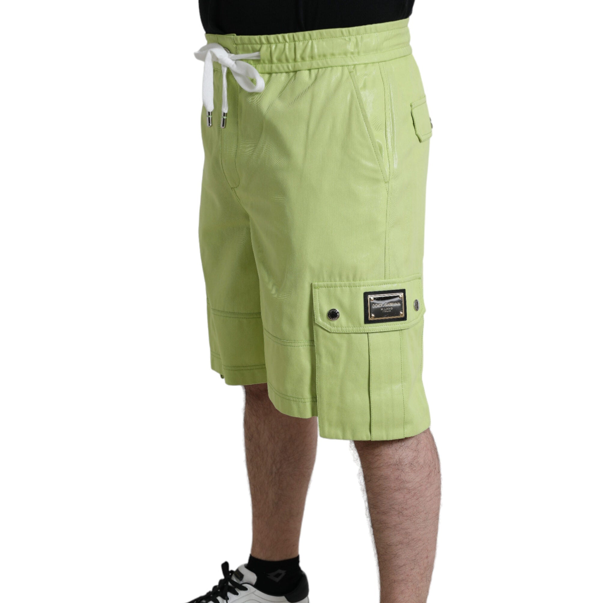 Dolce & Gabbana Chic Light Green Cotton Bermuda Shorts