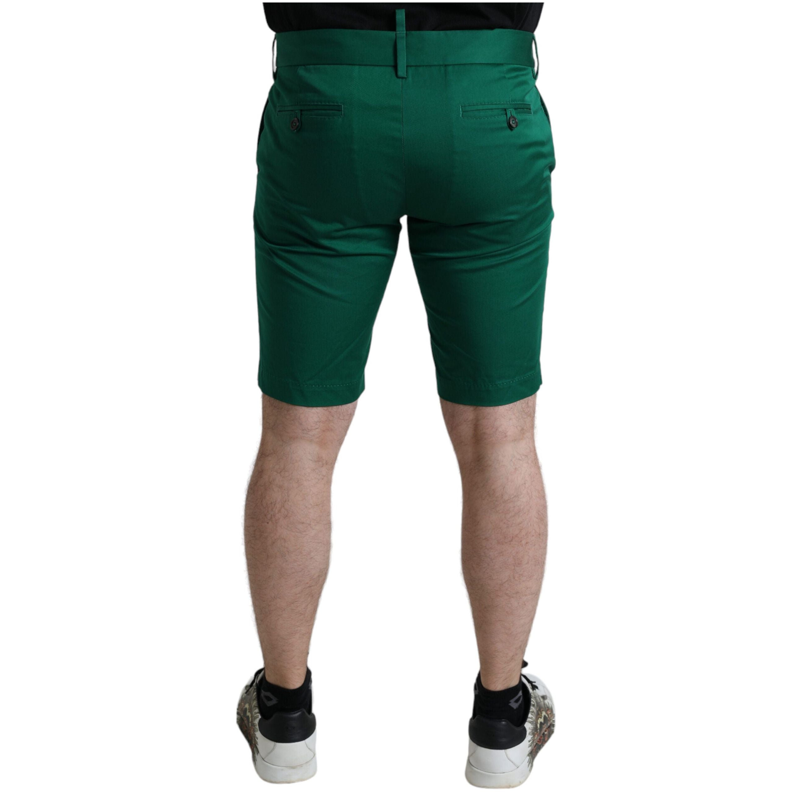 Dolce & Gabbana Deep Green Cotton Bermuda Shorts