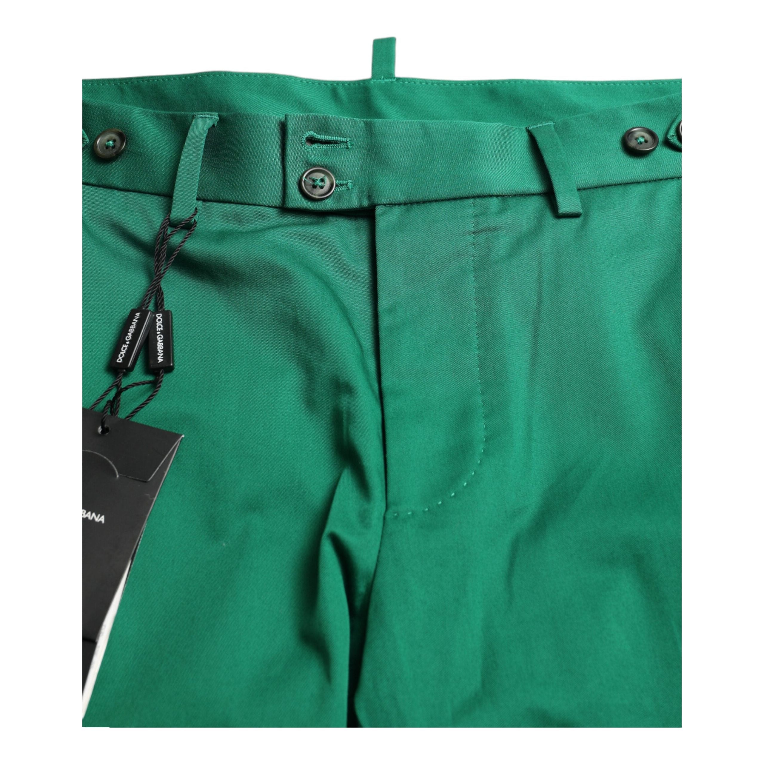 Dolce & Gabbana Deep Green Cotton Bermuda Shorts