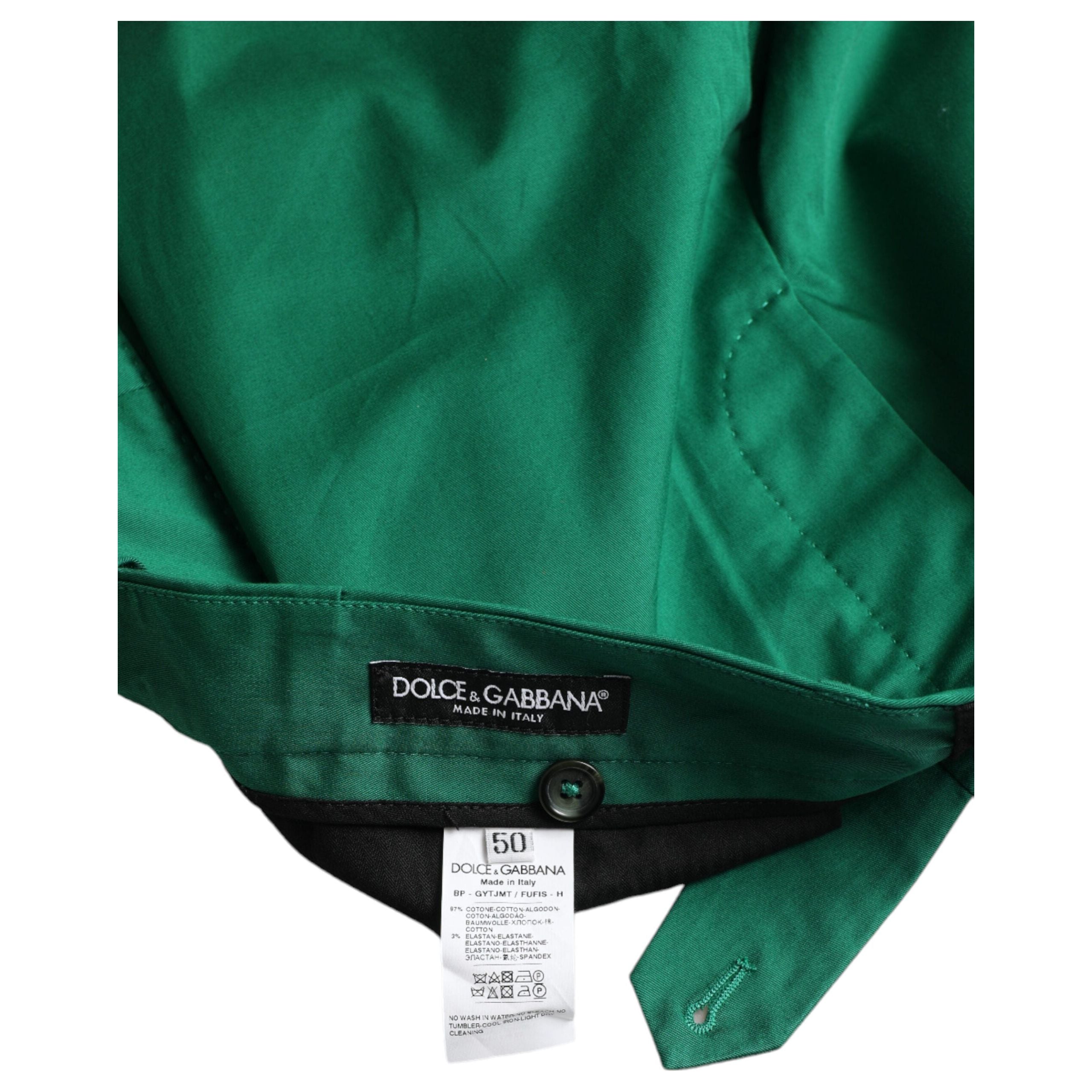 Dolce & Gabbana Deep Green Cotton Bermuda Shorts