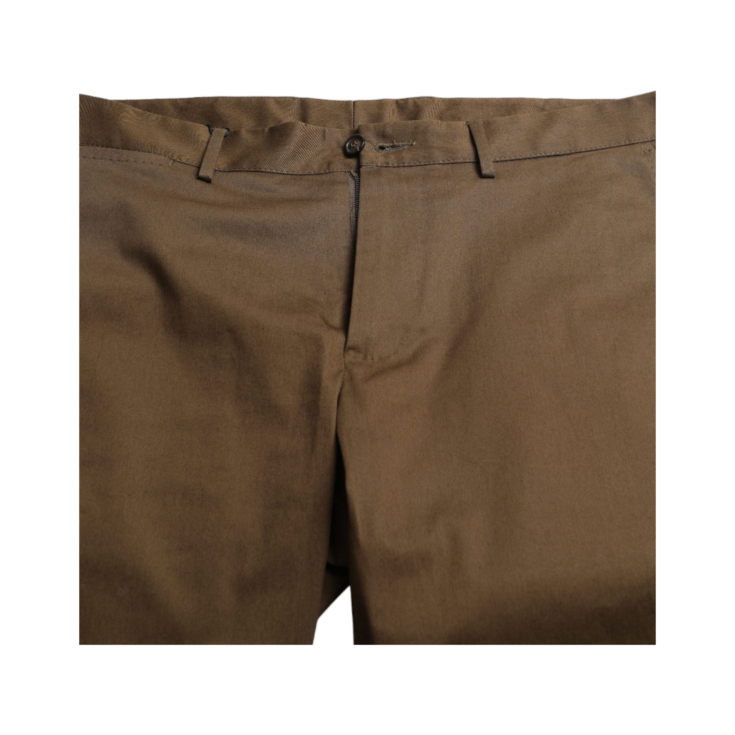Dolce & Gabbana Brown Cotton Bermuda Shorts with Logo Detail
