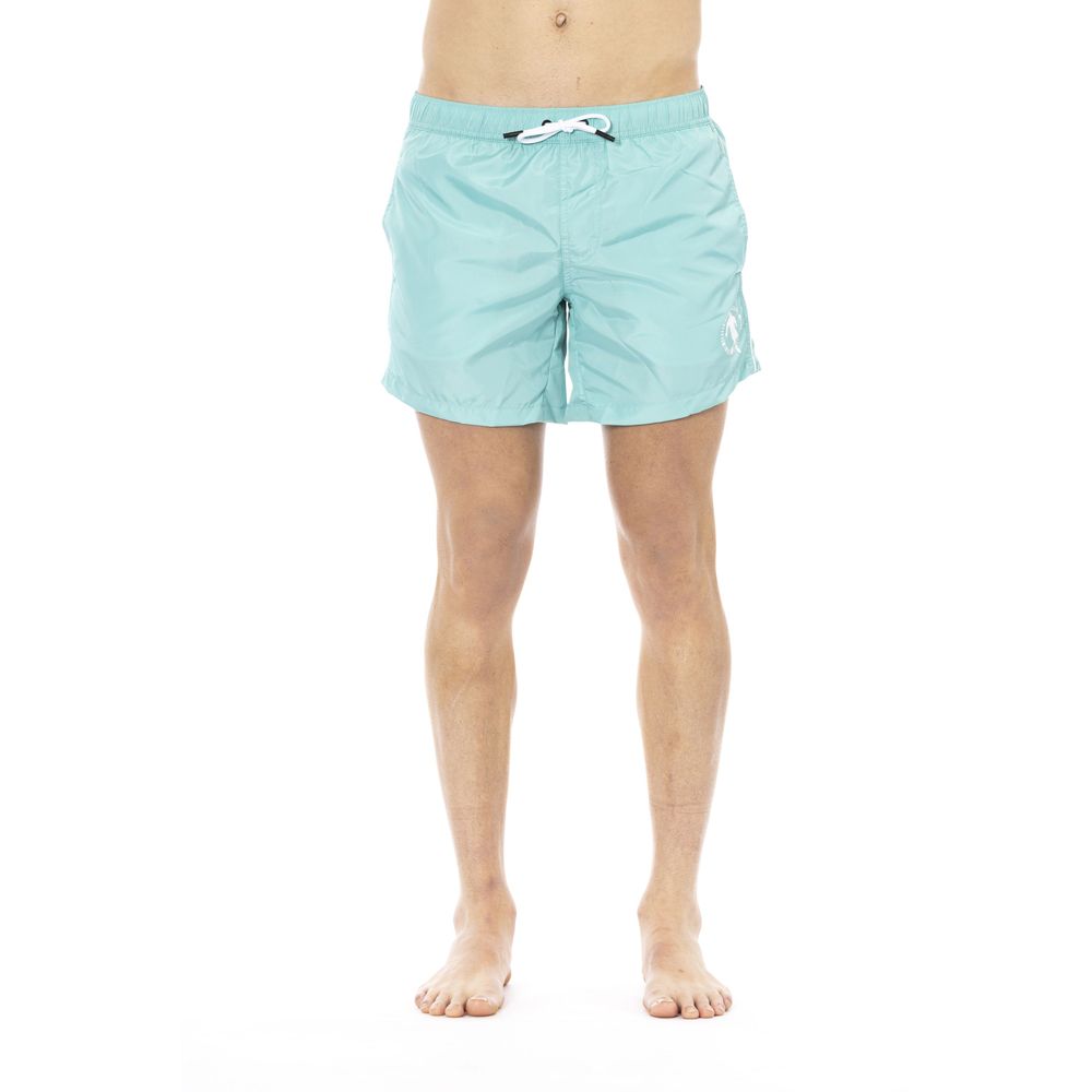 Bikkembergs Light Blue Cotton Swim Short for Effortless Elegance