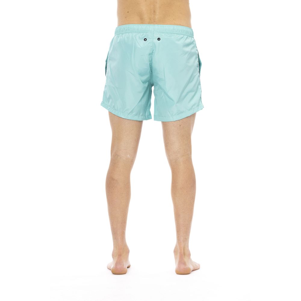 Bikkembergs Light Blue Cotton Swim Short for Effortless Elegance
