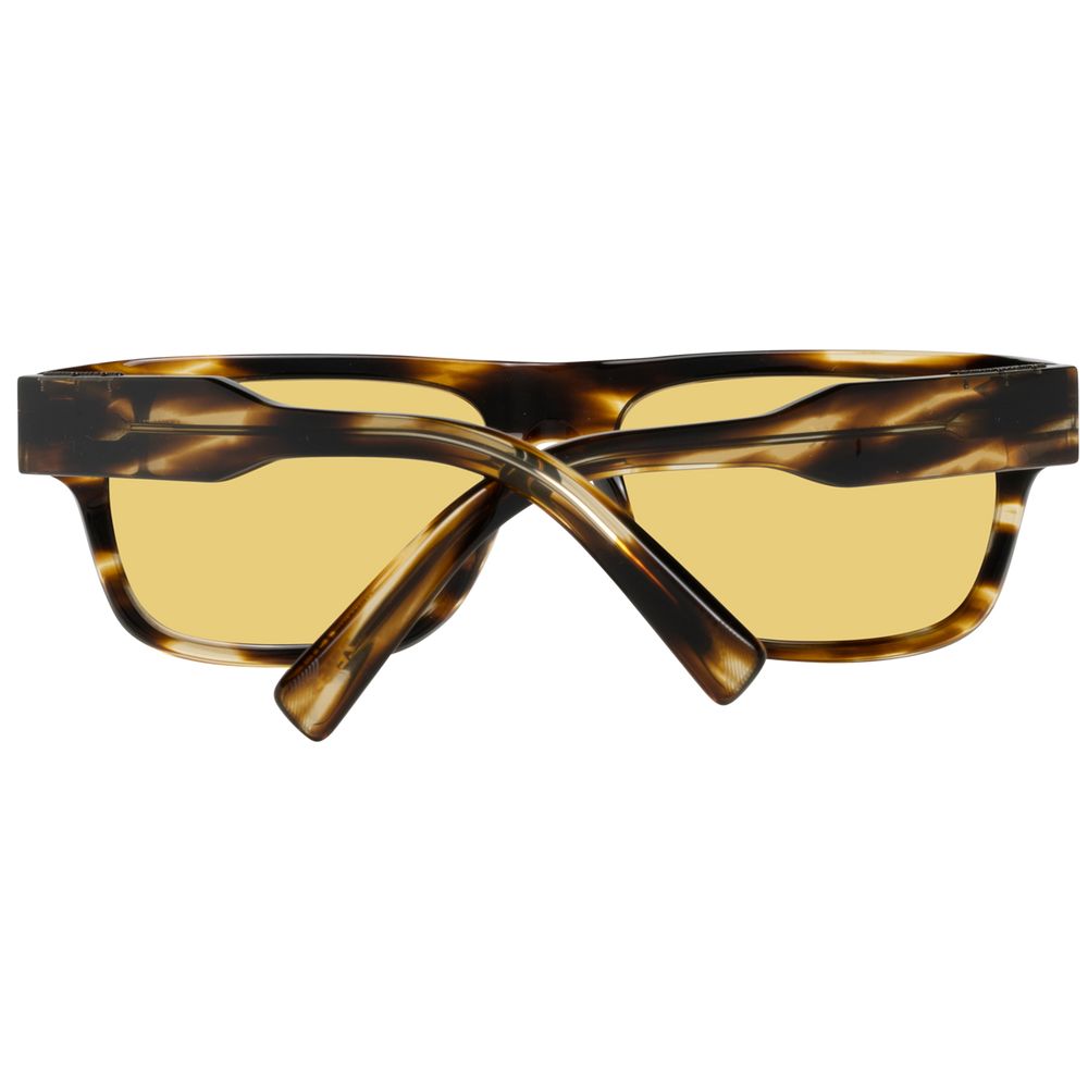 Ermenegildo Zegna Brown Acetate Sunglasses for Timeless Elegance