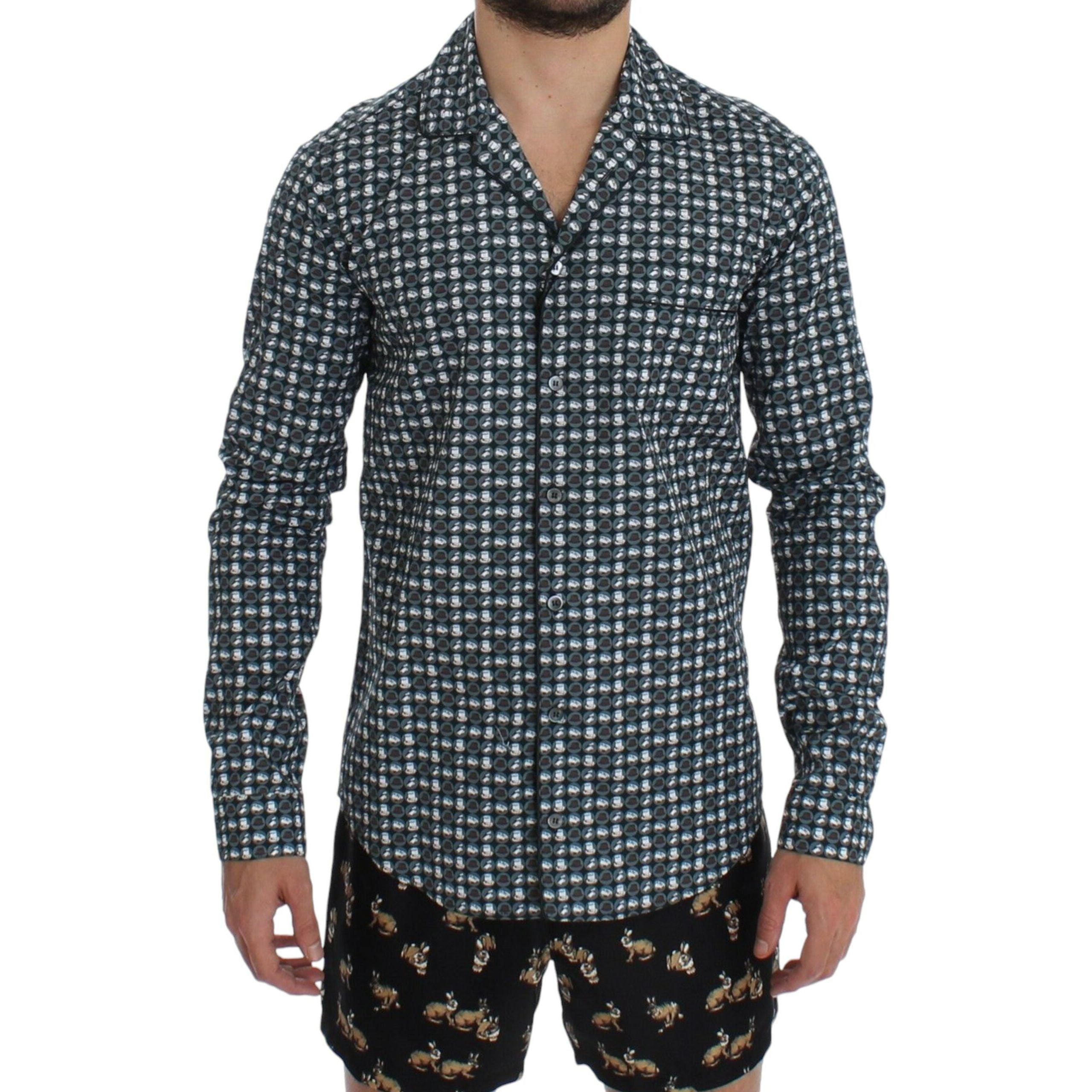 Dolce & Gabbana Green Cotton Pajama Nightshirt Luxury