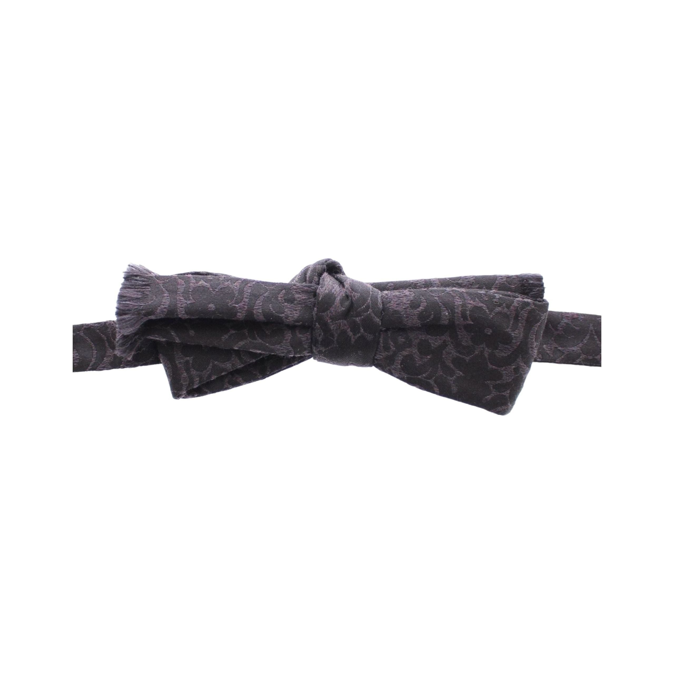 Dolce & Gabbana Black Silk Crystal-Embellished Waist Belt