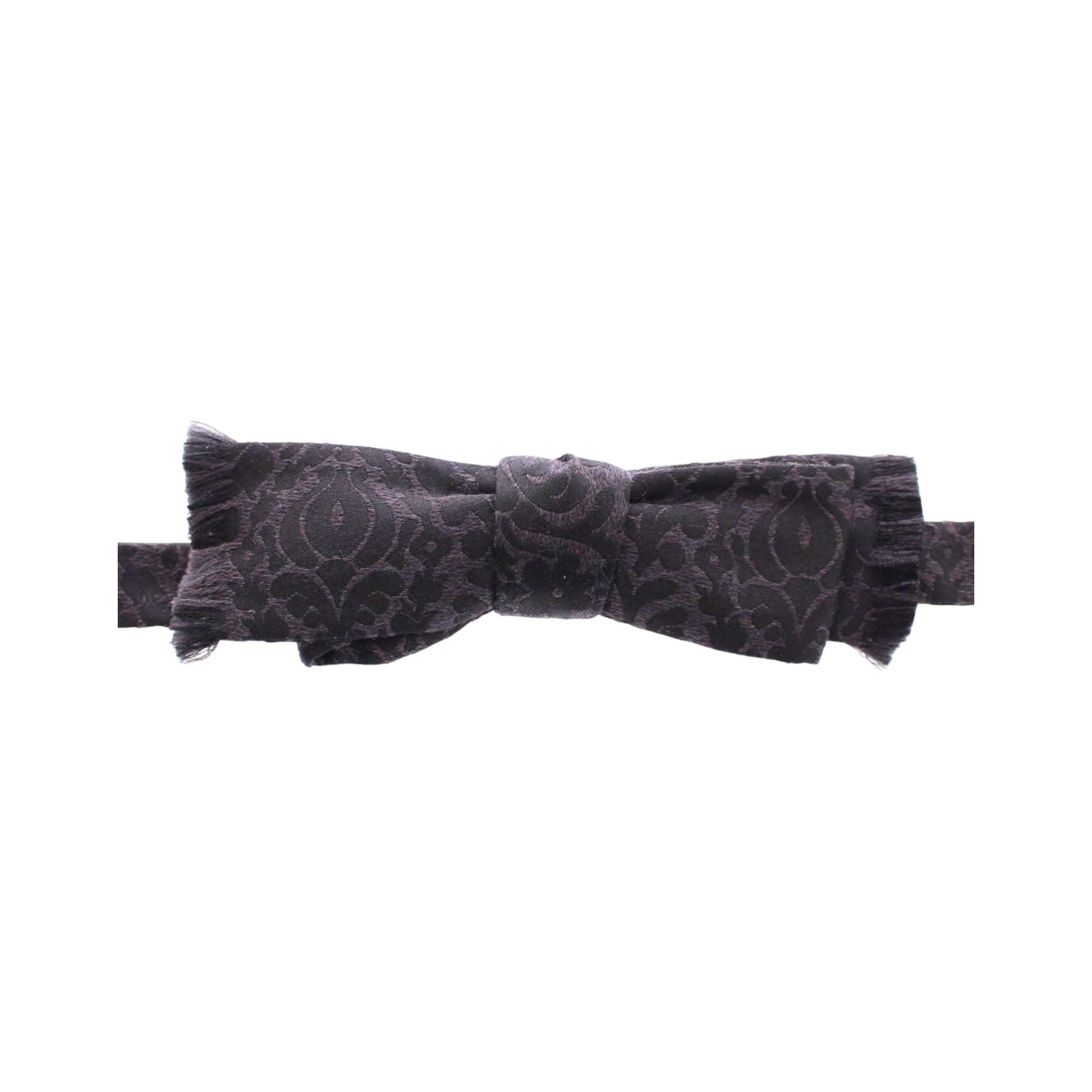 Dolce & Gabbana Black Silk-Wool Blend Bow Tie
