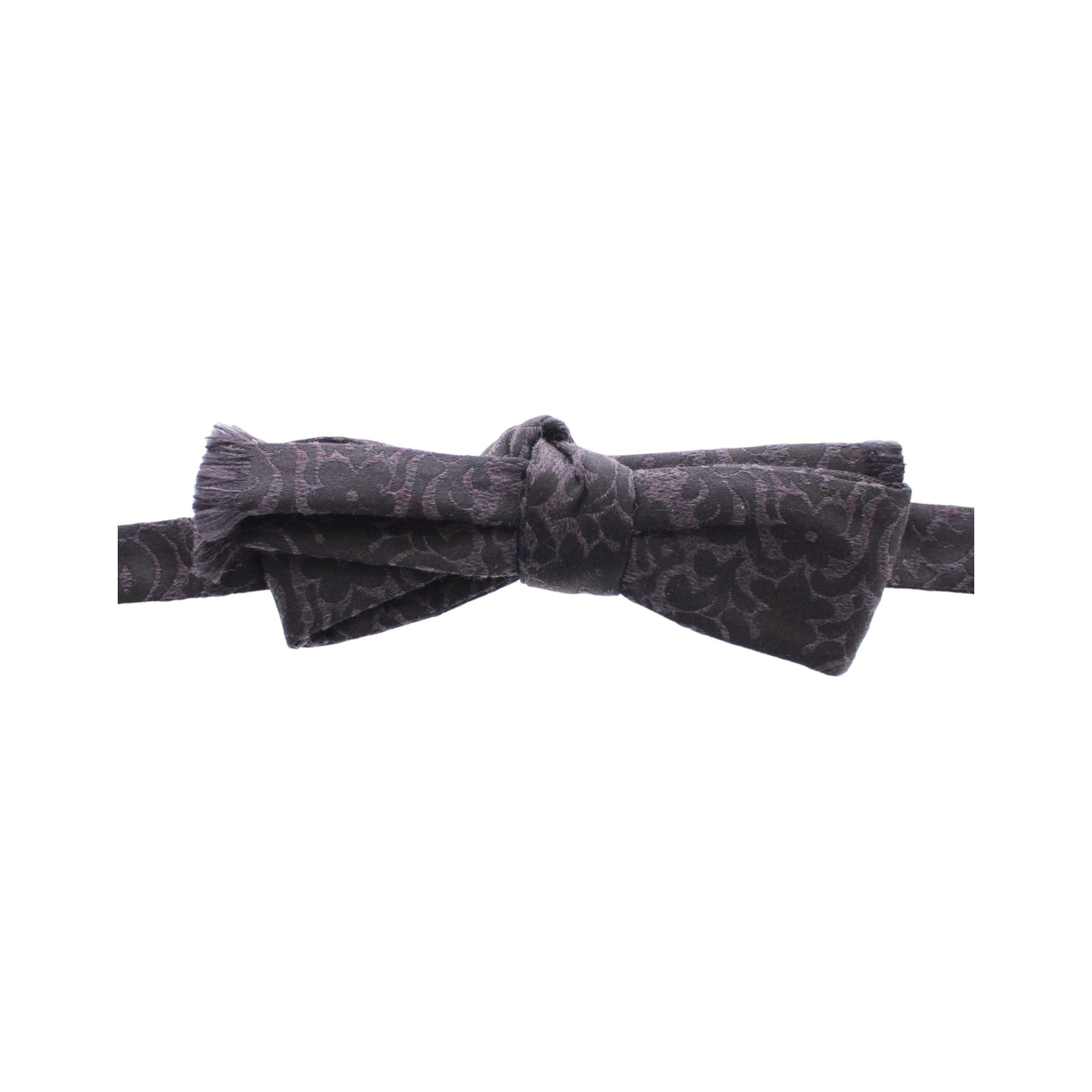 Dolce & Gabbana Black Silk-Wool Blend Bow Tie