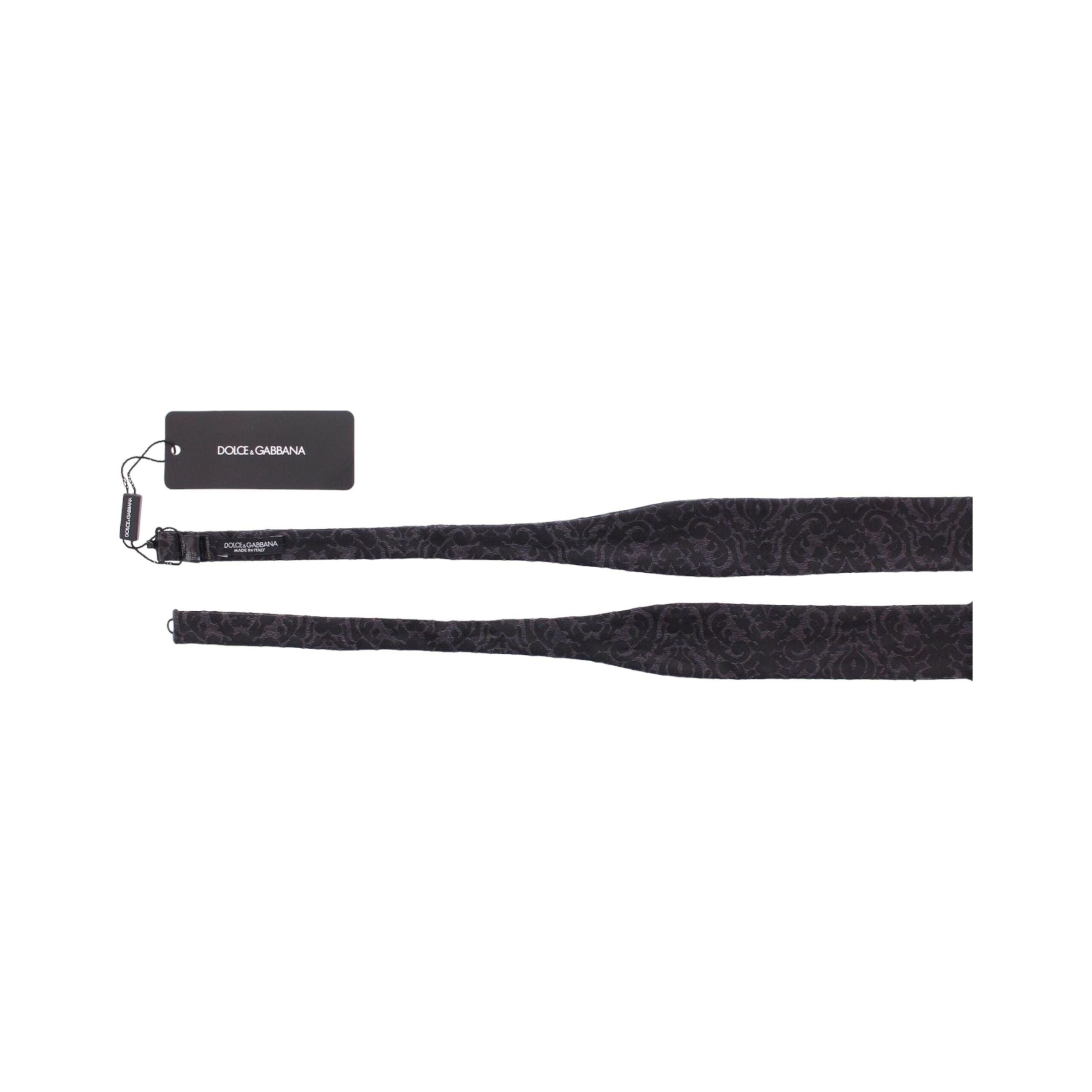 Dolce & Gabbana Black Silk-Wool Blend Bow Tie