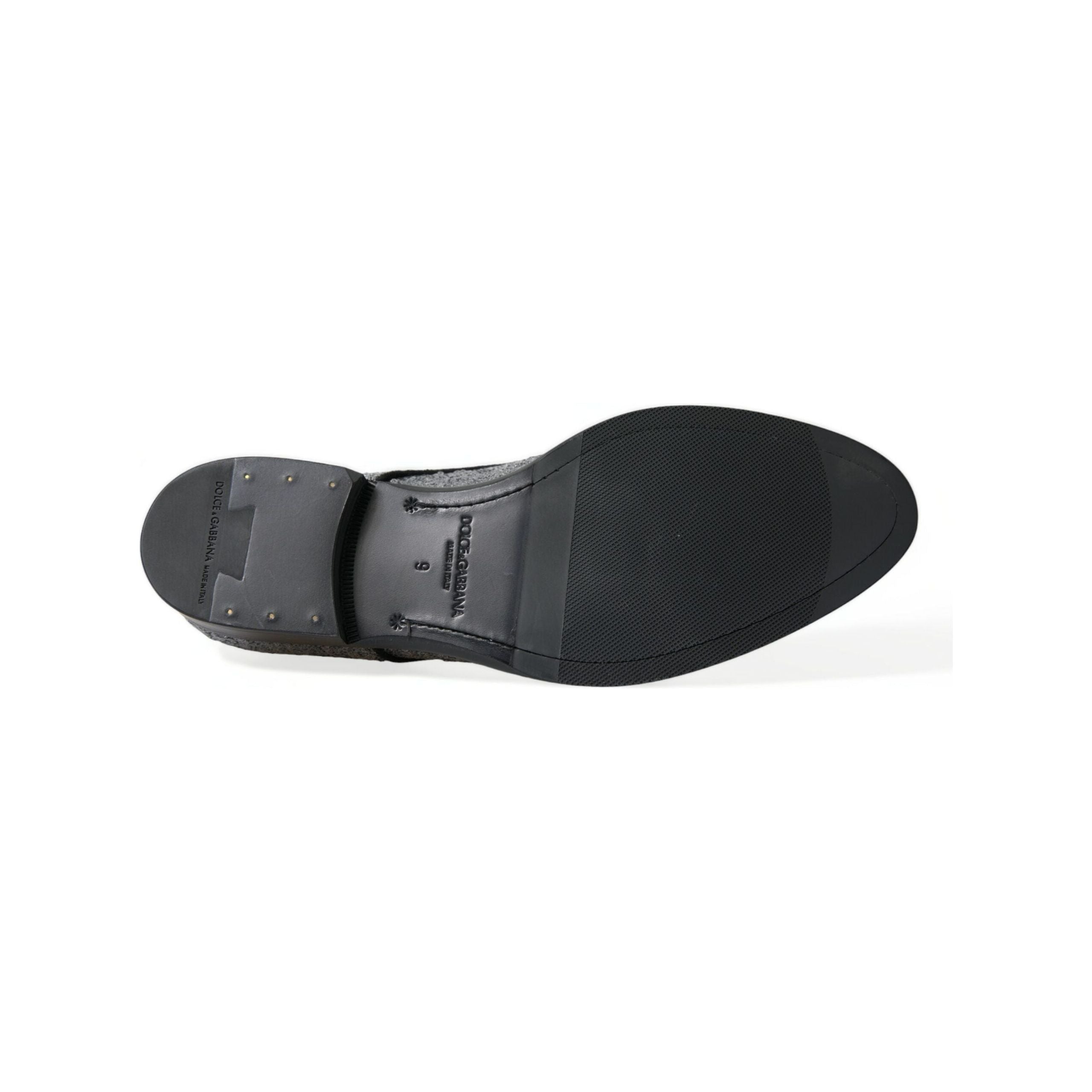 Dolce & Gabbana Black Leather Derby Dress Shoes Elegance